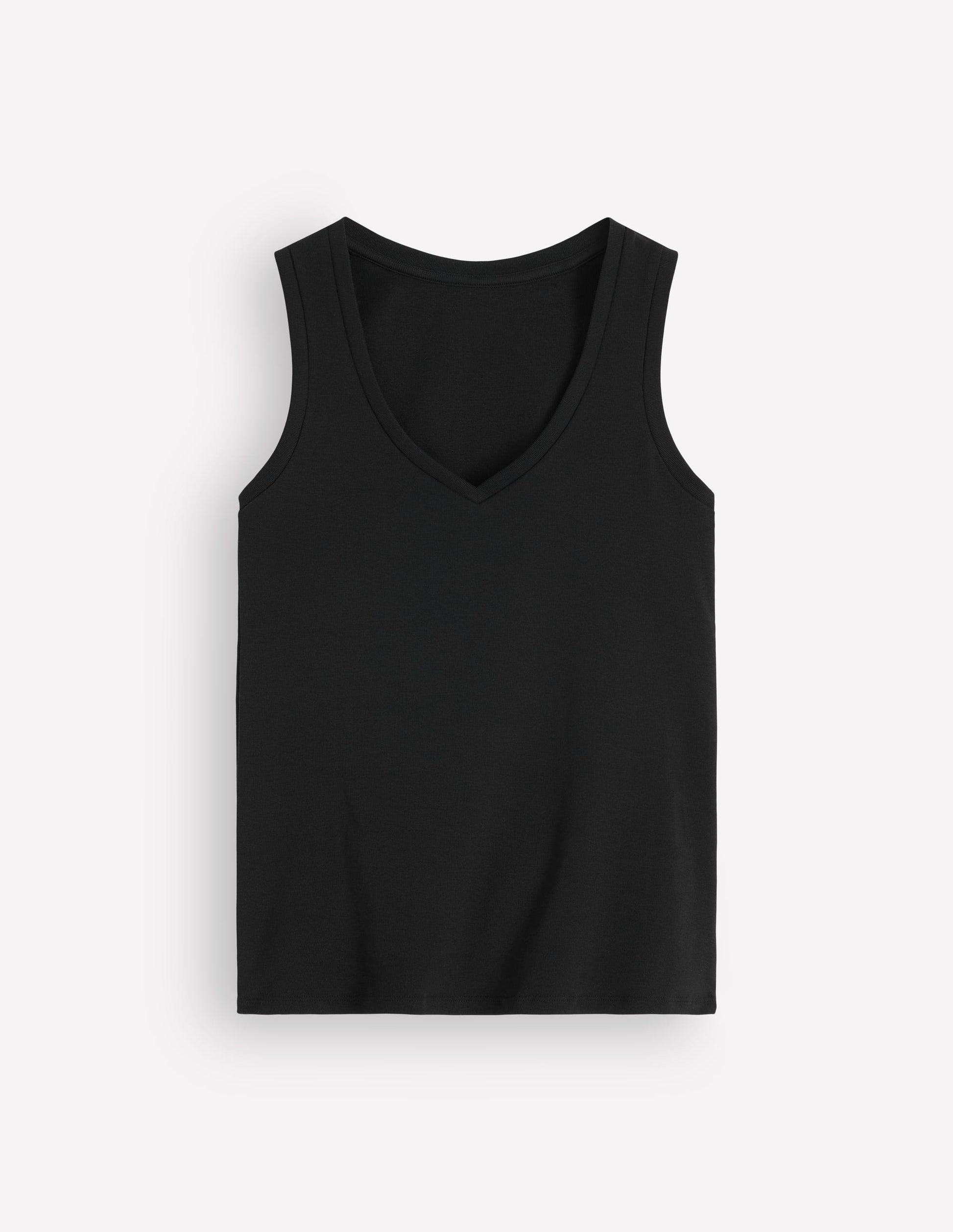 Essential V Neck Vest-Black-5