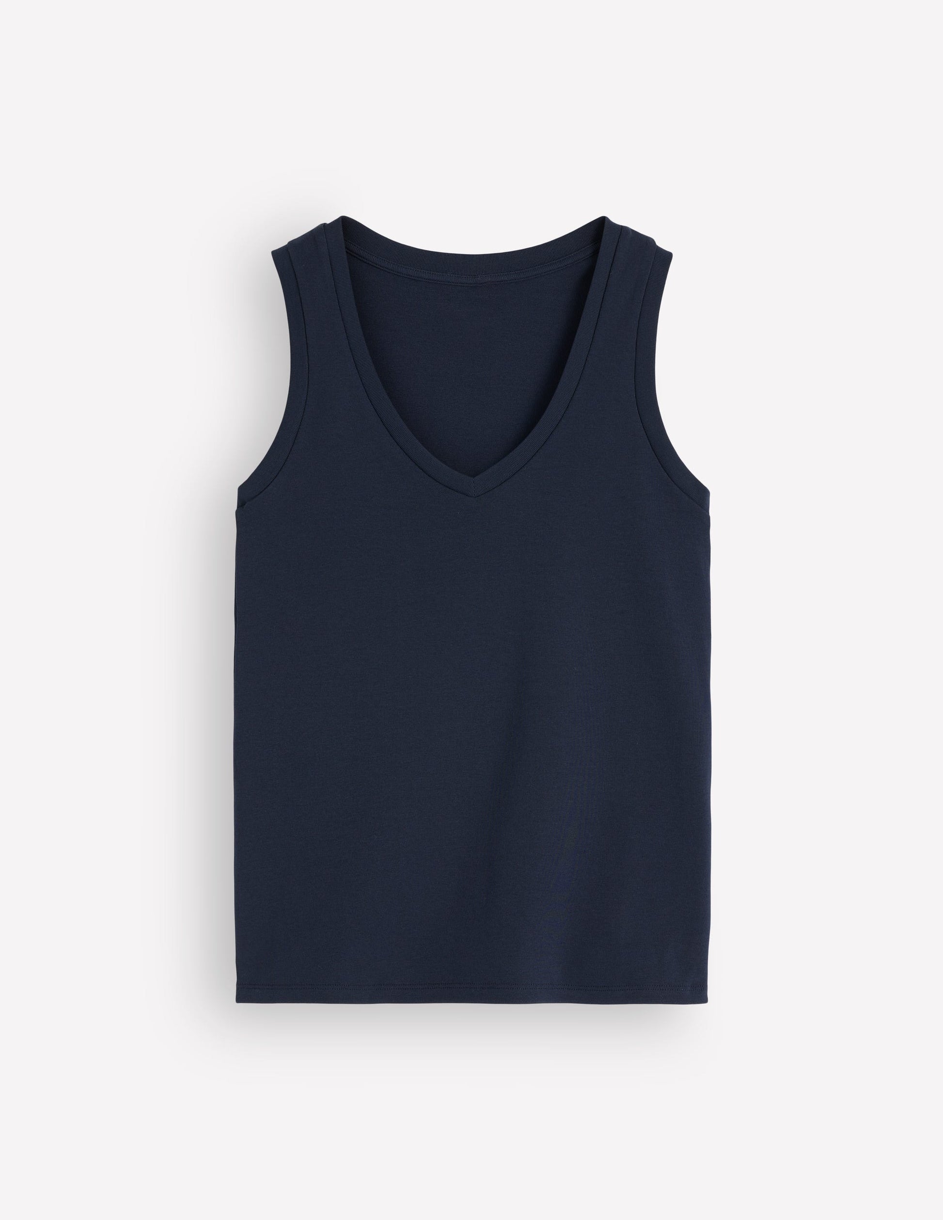 Essential V Neck Vest-Navy-5