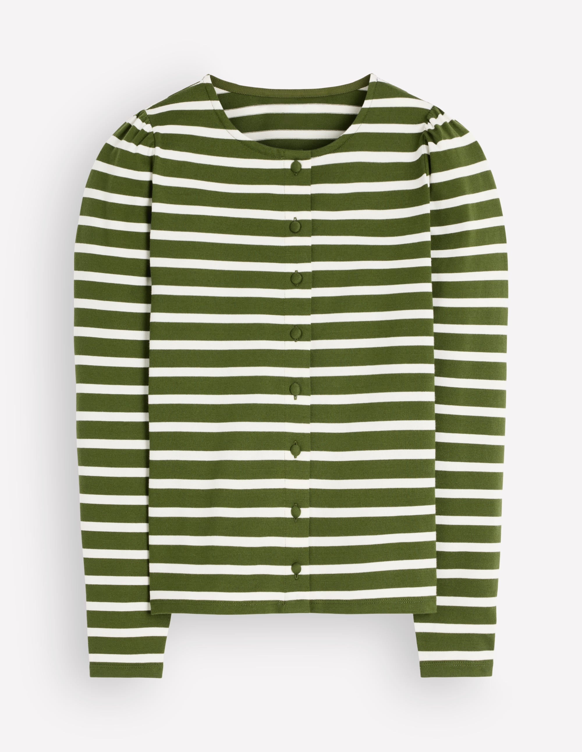 Iris Puff Sleeve Mariner-Chive/Ivory Stripe - Image 5