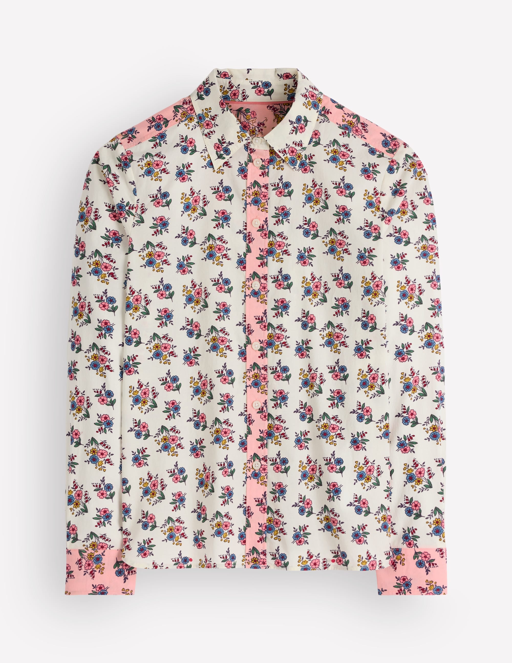 The New Sienna Cotton Shirt-Soft Cream, Delicate Garden - Image 5