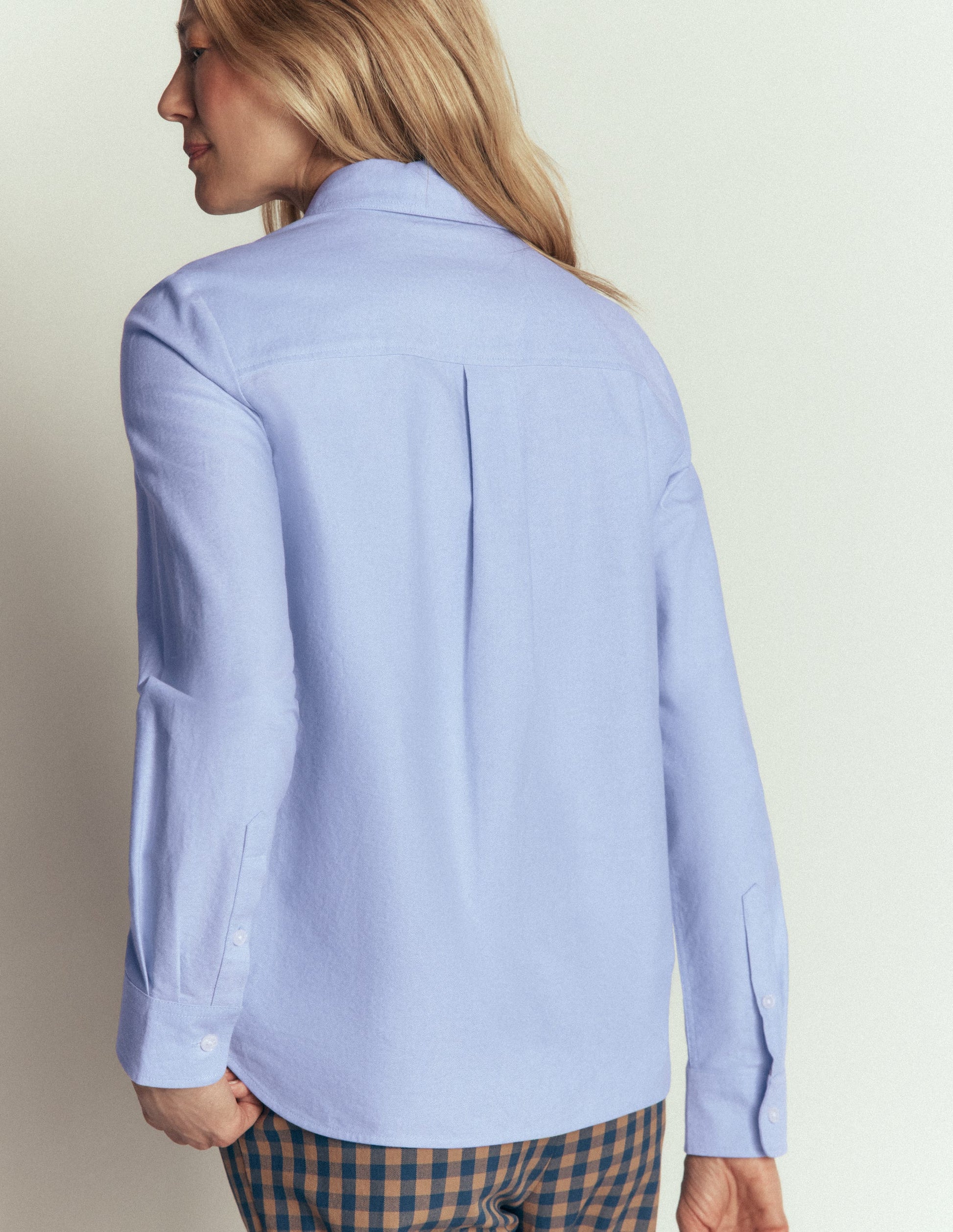 The New Sienna Cotton Shirt-Blue Oxford-3