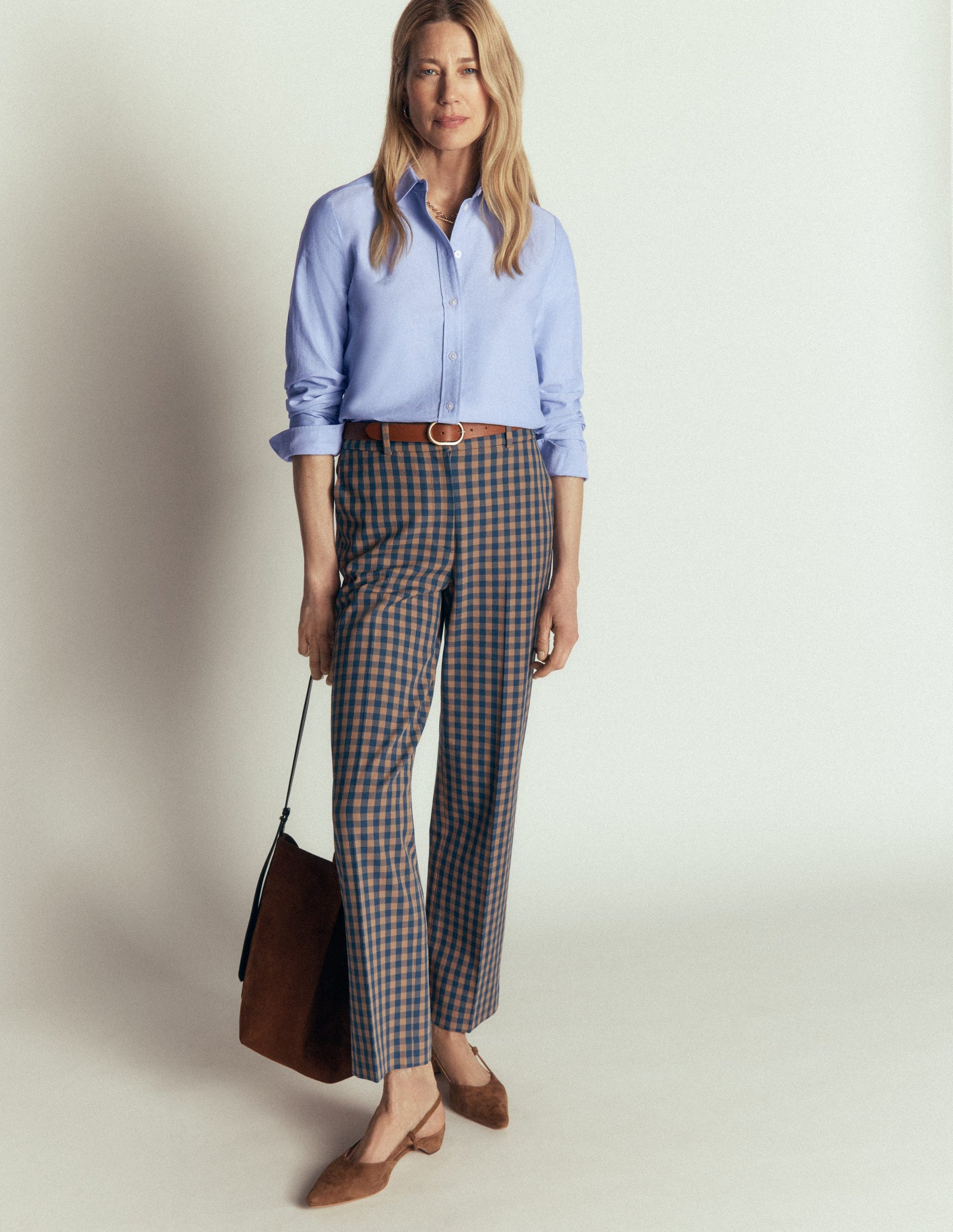 The New Sienna Cotton Shirt-Blue Oxford-4