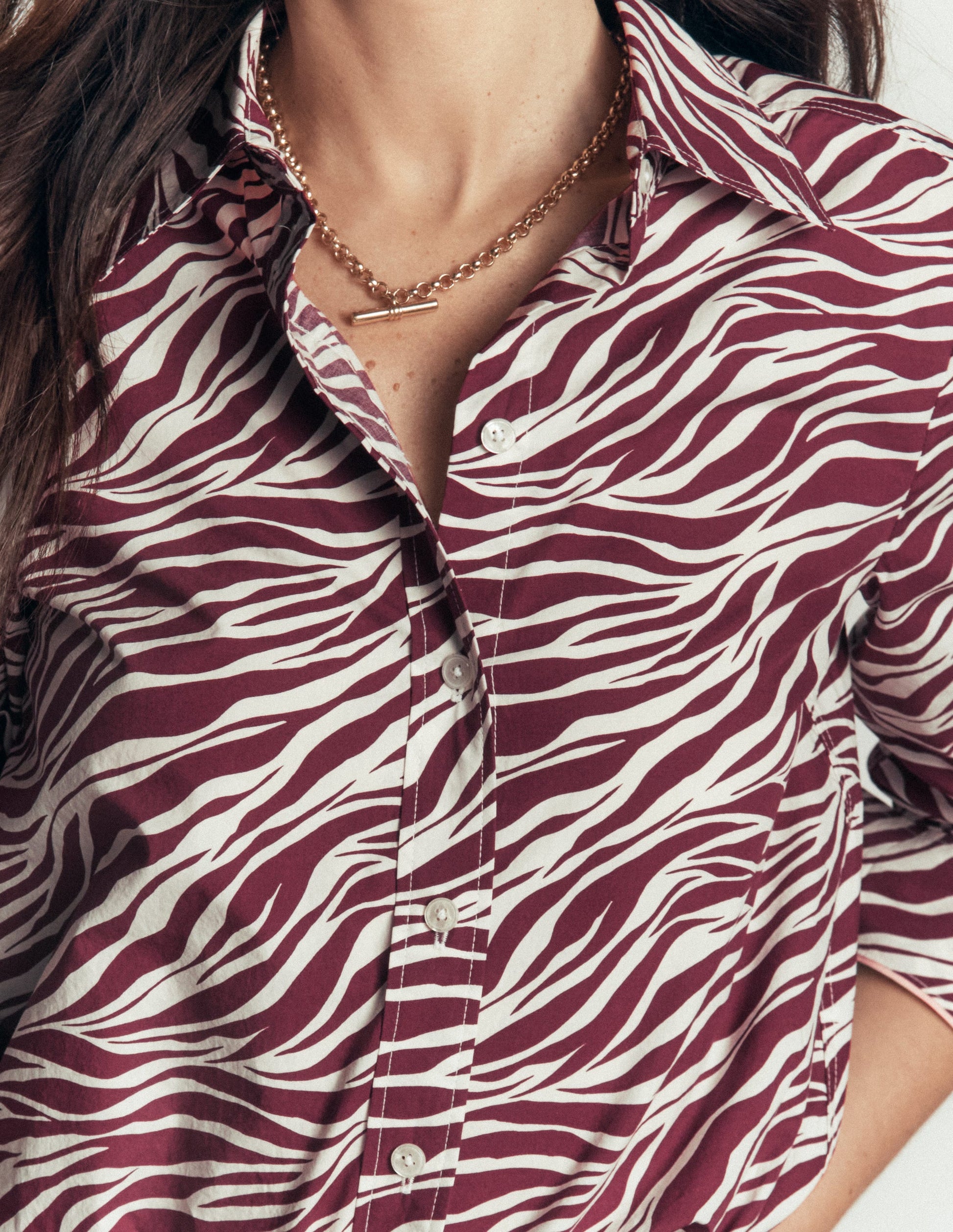 The New Sienna Cotton Shirt-Chestnut, Zebra Swirl-2