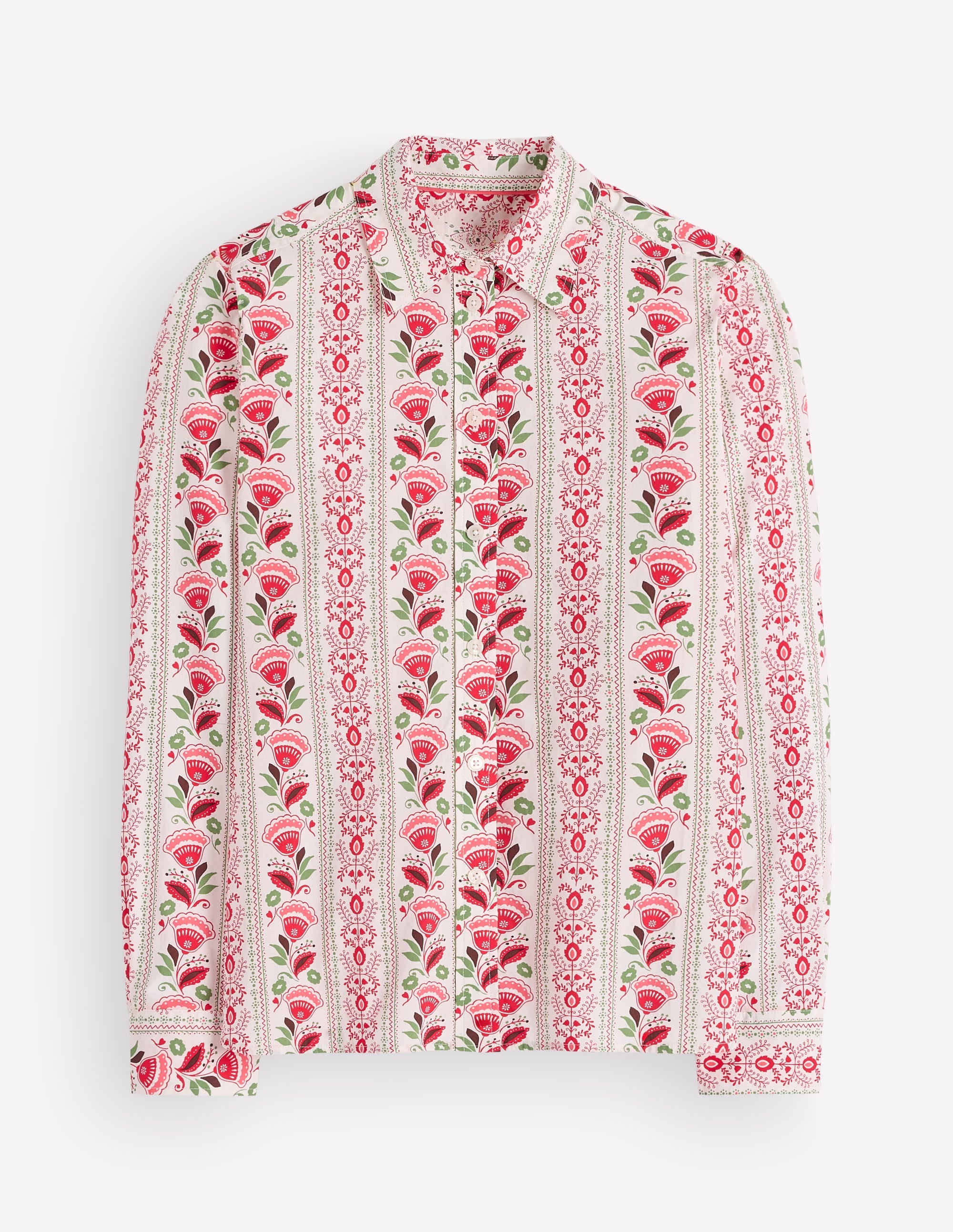The New Sienna Cotton Shirt-Ivory, Petal Trail - Image 6
