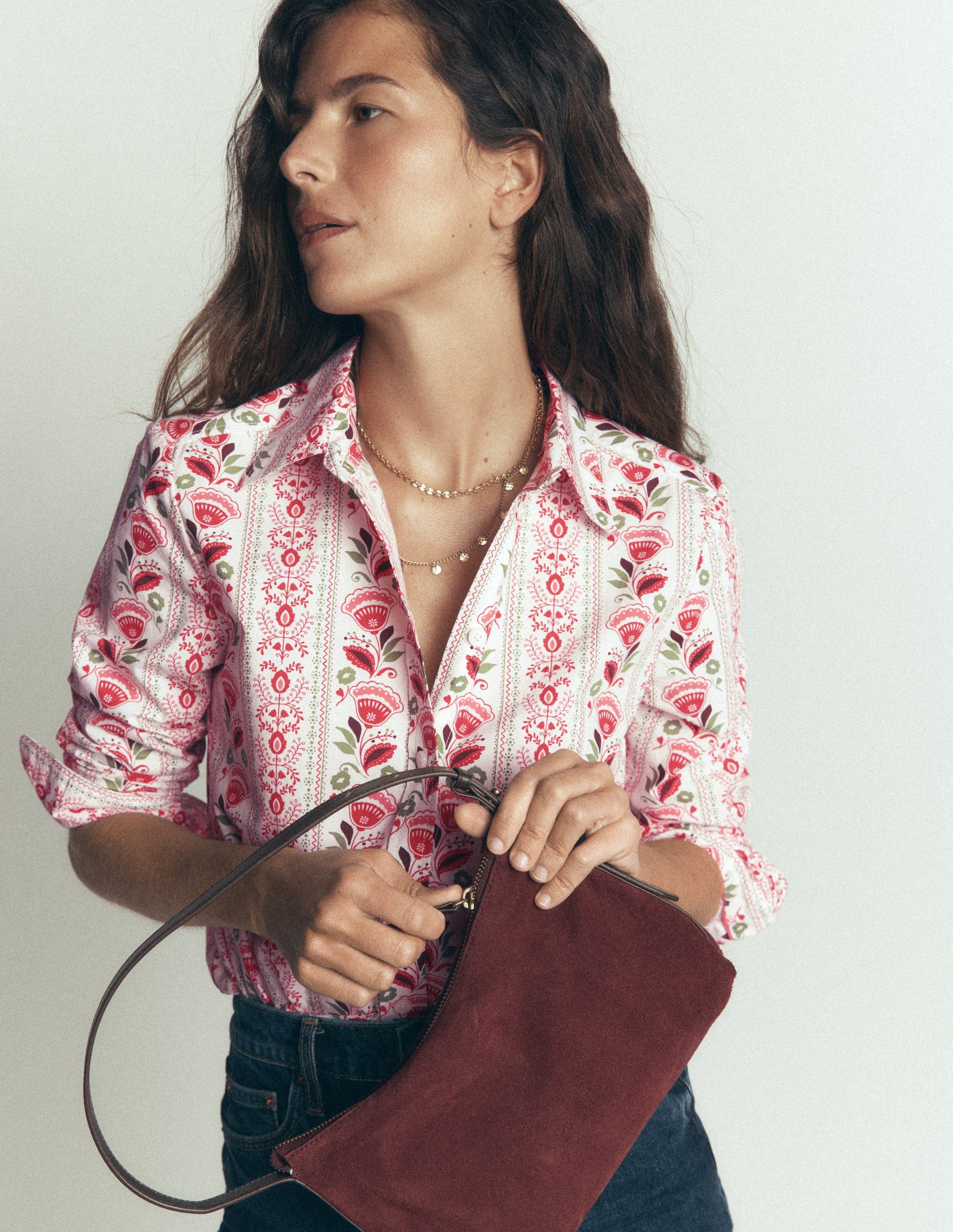 The New Sienna Cotton Shirt-Ivory, Petal Trail-5