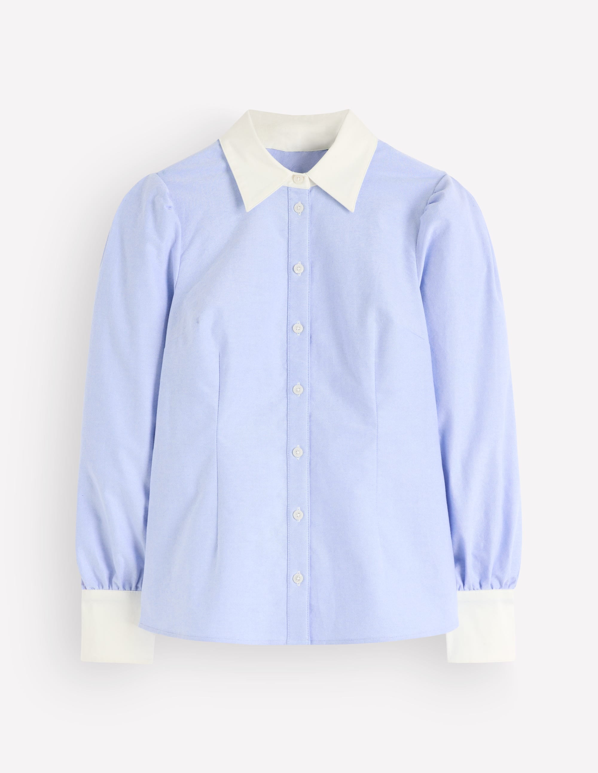 Volume Sleeve Shirt-Blue Oxford - Image 5
