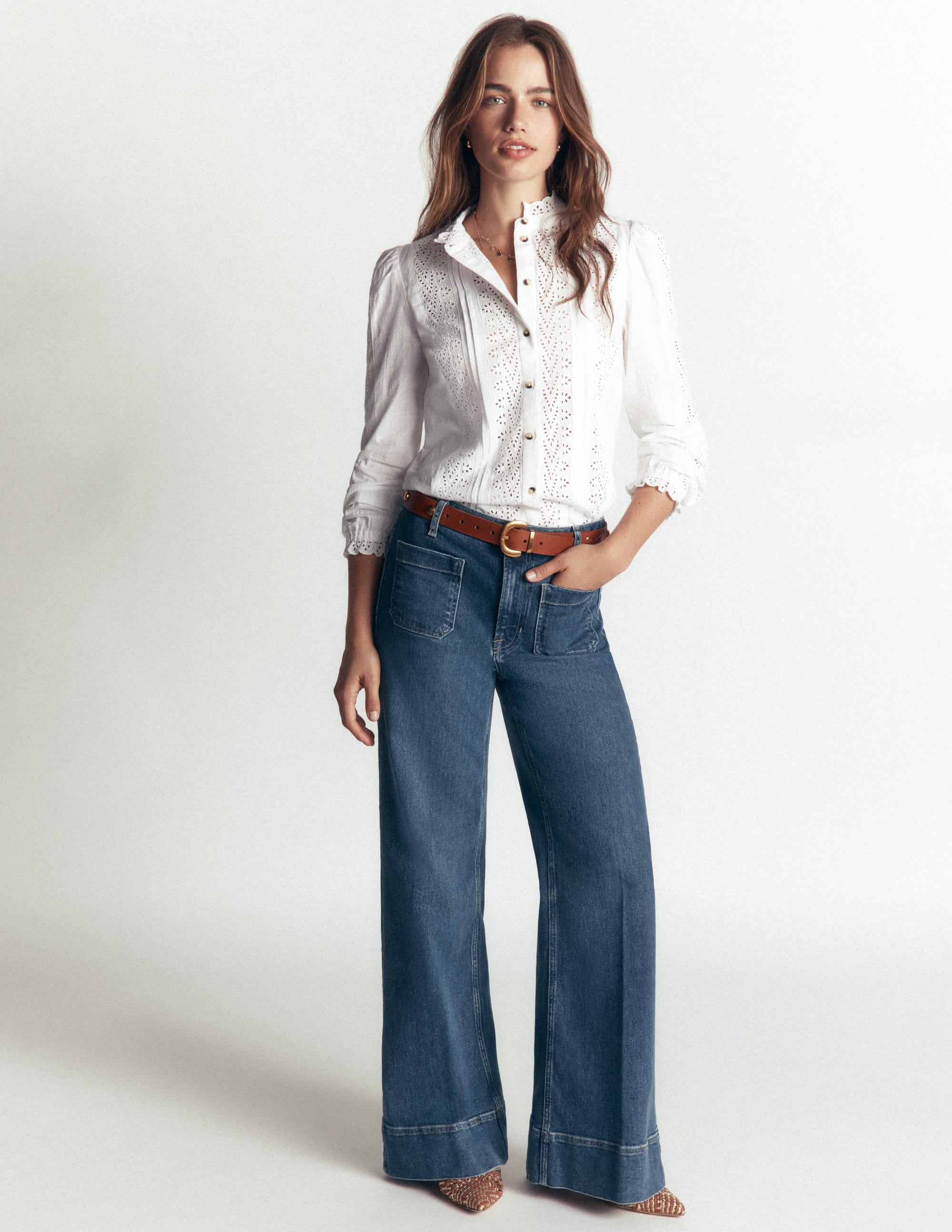 Broderie Cotton Top-Ivory Broderie - Image 4