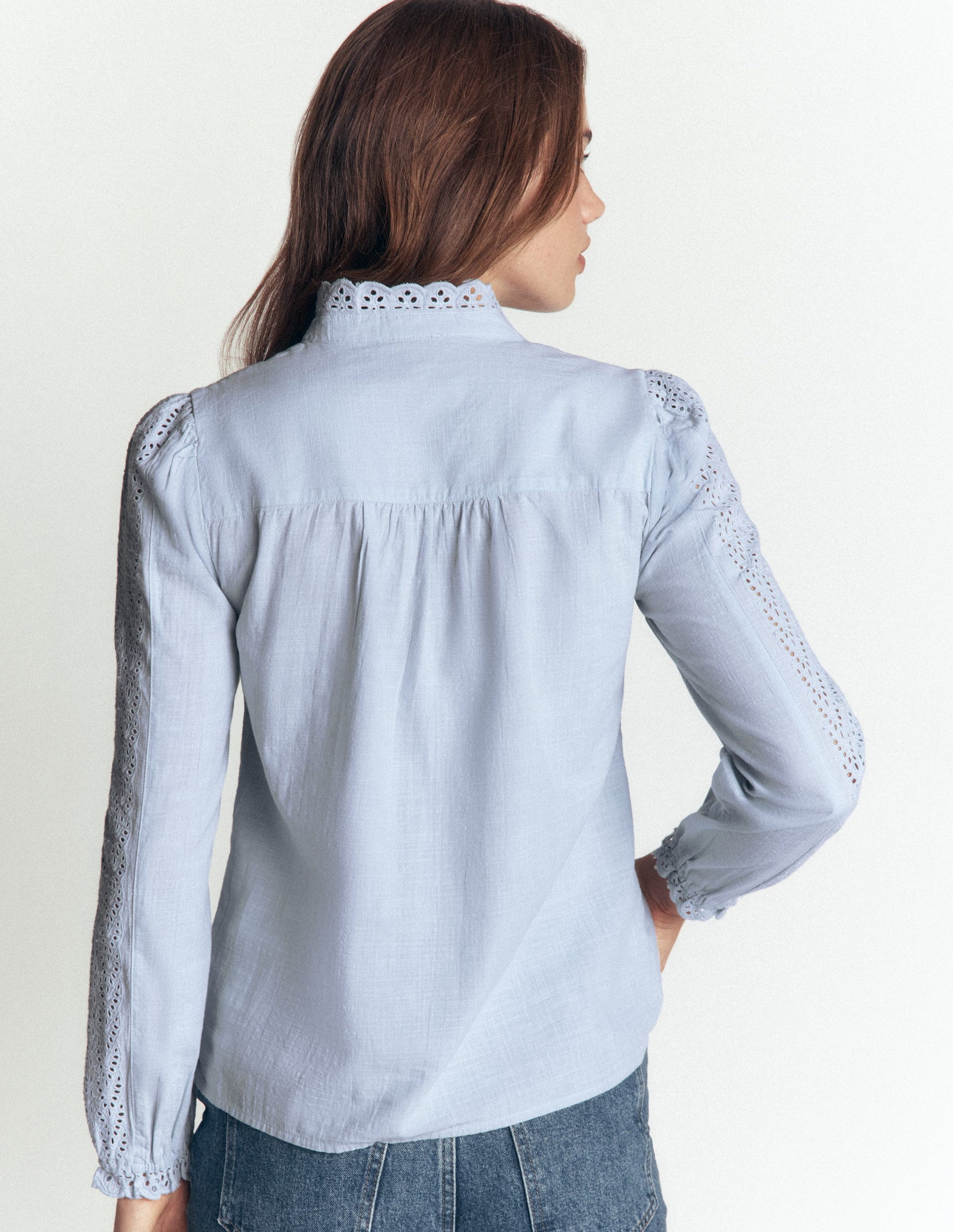 Broderie Cotton Top-Misty Blue Broderie-3