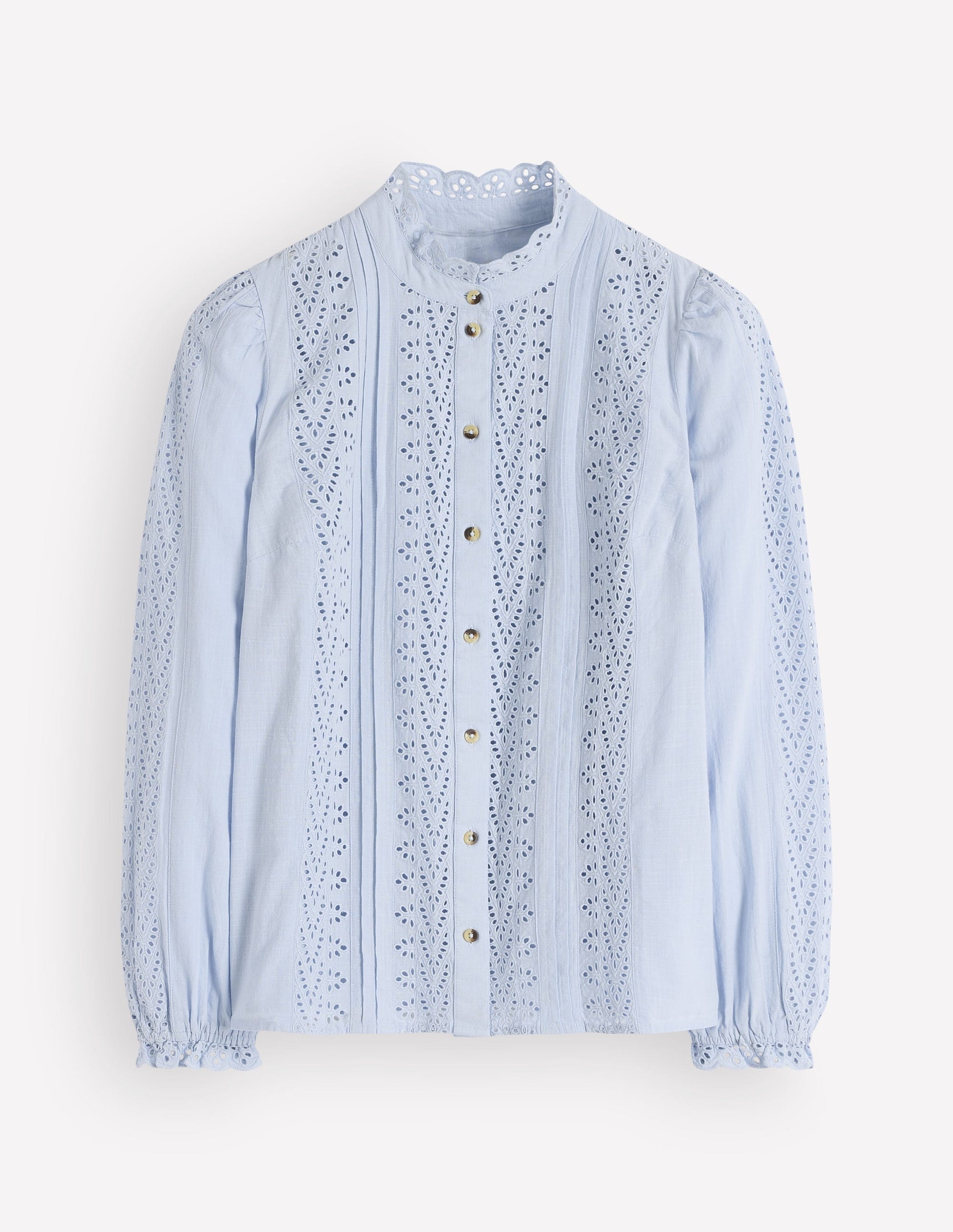 Broderie Cotton Top-Misty Blue Broderie-6