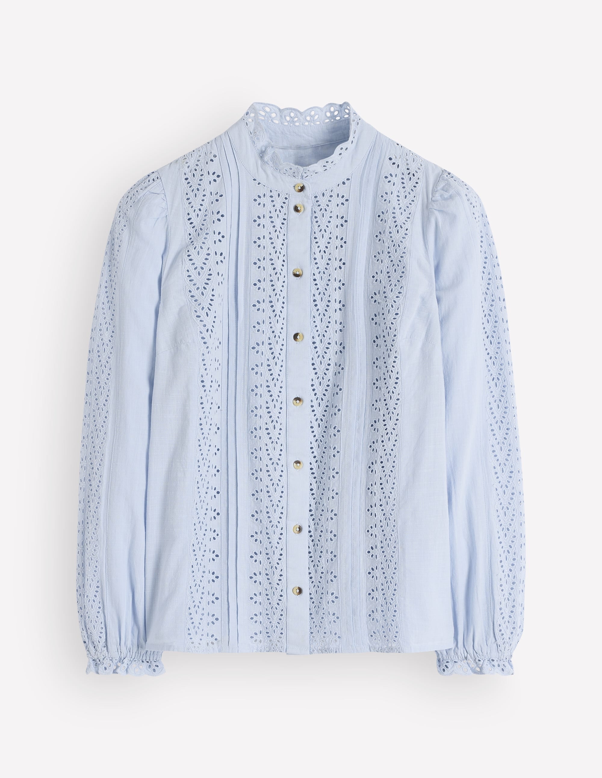 Broderie Cotton Top-Misty Blue Broderie - Image 6