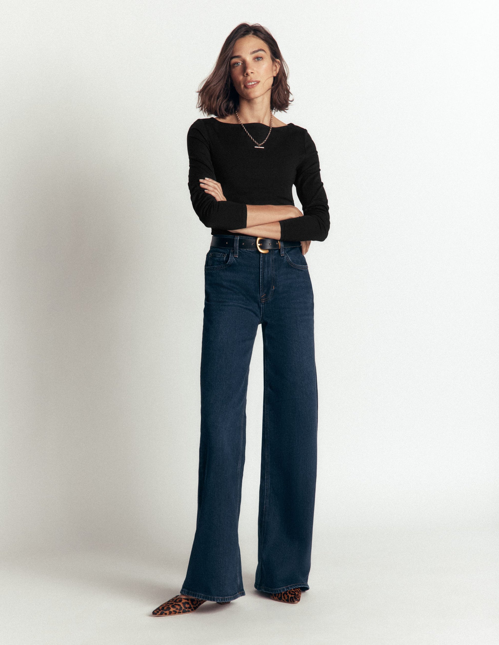 Ruched Long Sleeve Top-Black-4