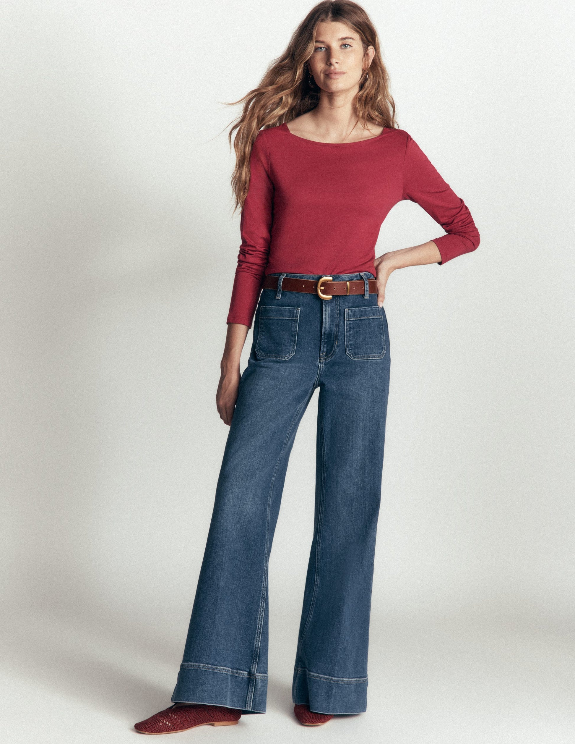 Supersoft Square Neck Top-Rich Chestnut-2