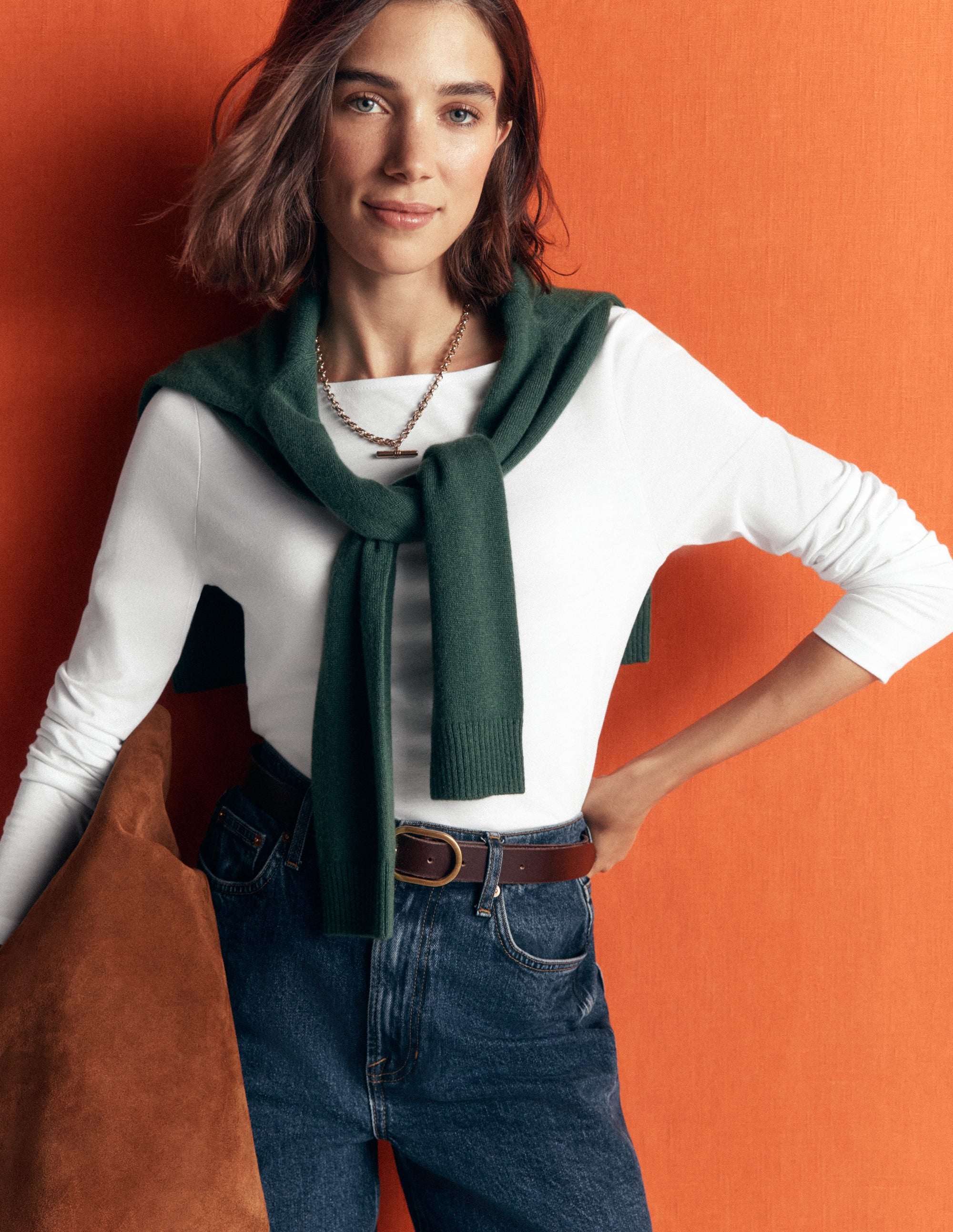 Supersoft Square Neck Top-White - Image 1