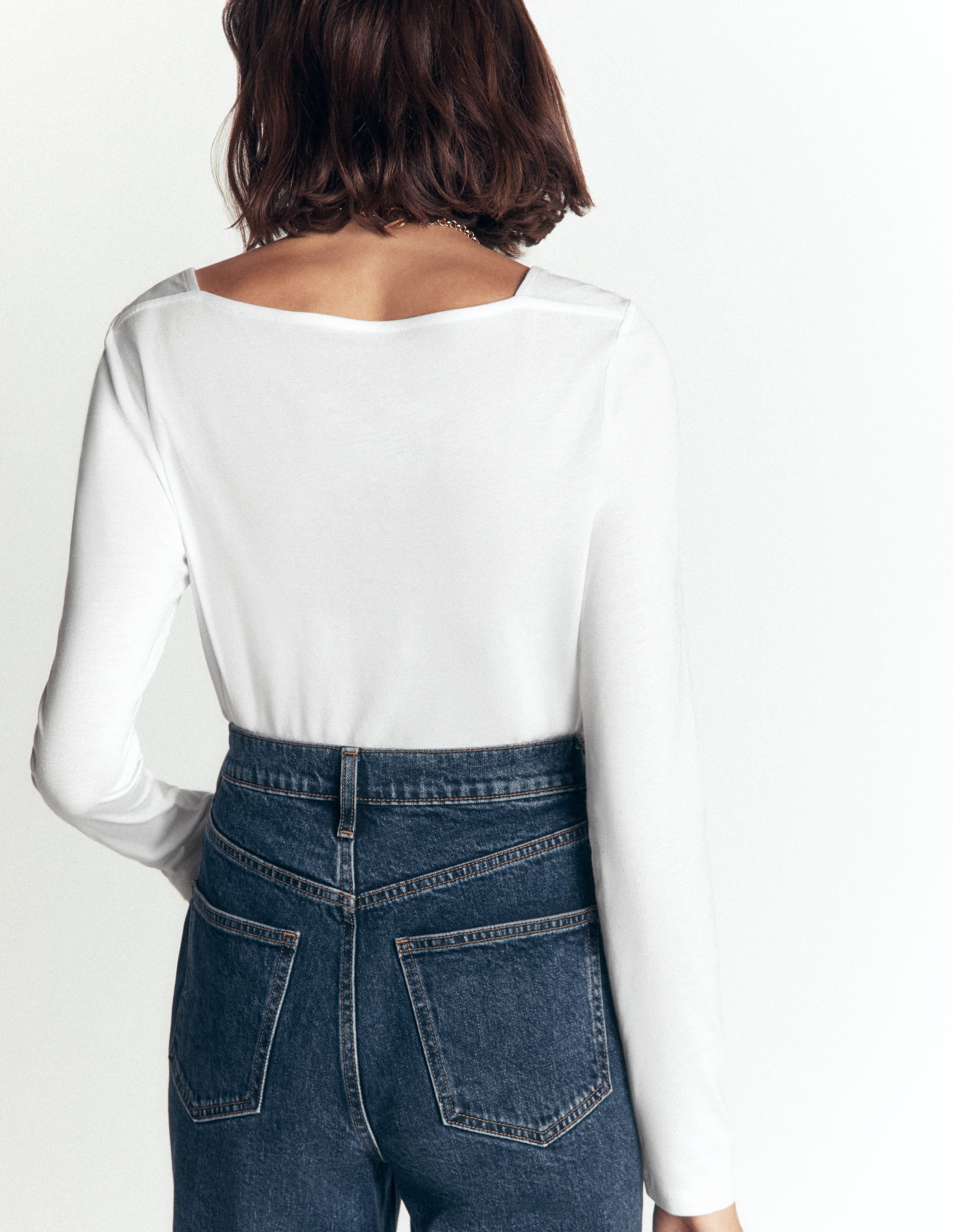 Supersoft Square Neck Top-White - Image 4