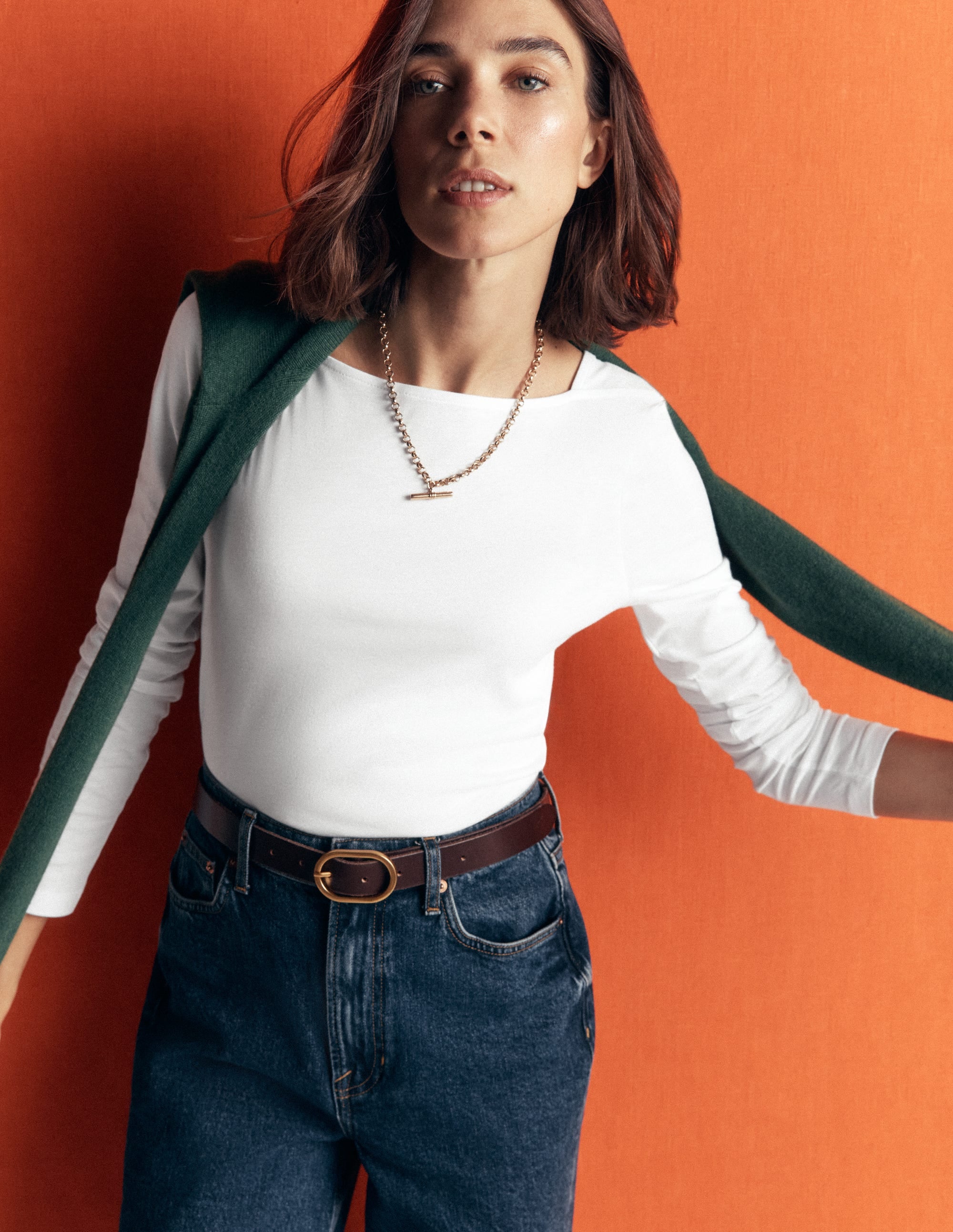 Supersoft Square Neck Top-White - Image 2