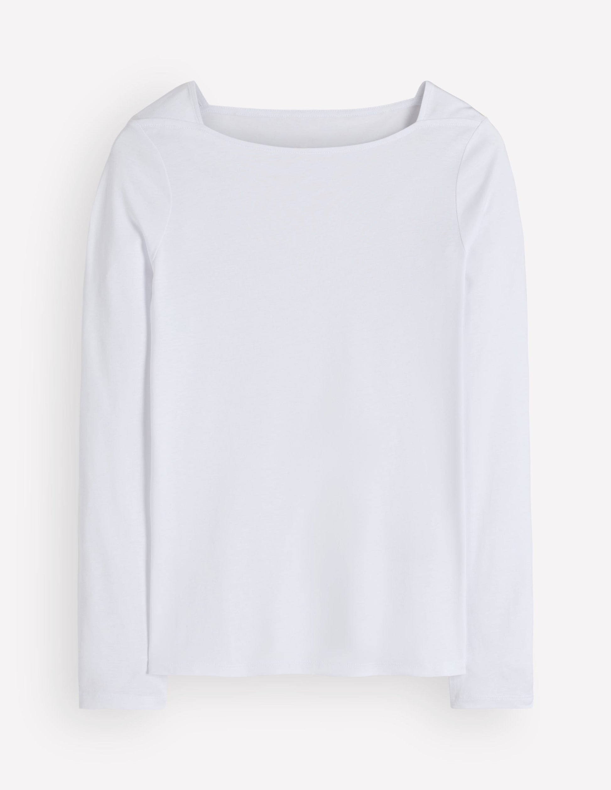 Supersoft Square Neck Top-White-5