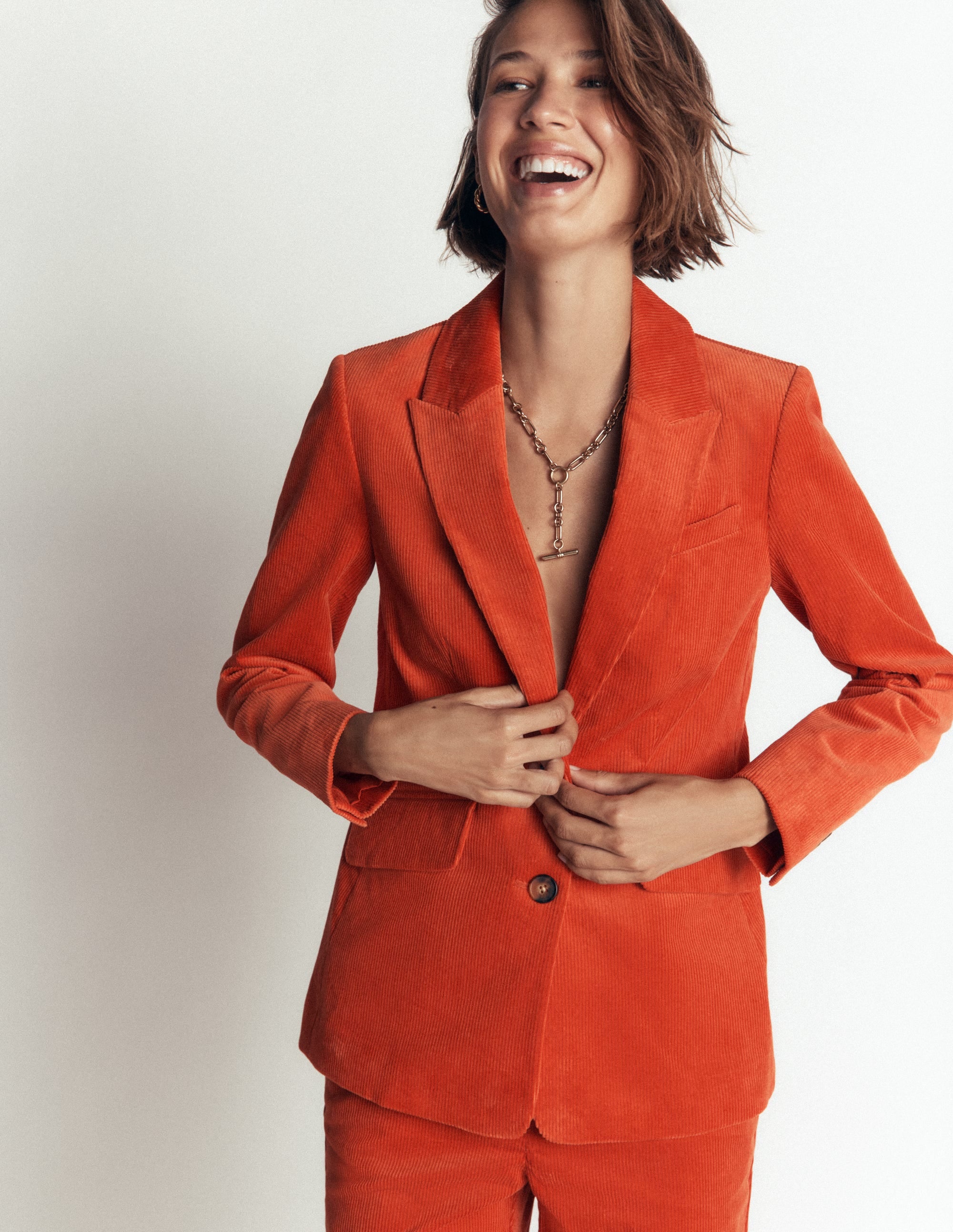Stamford Cord Blazer-Spiced Ginger - Image 6