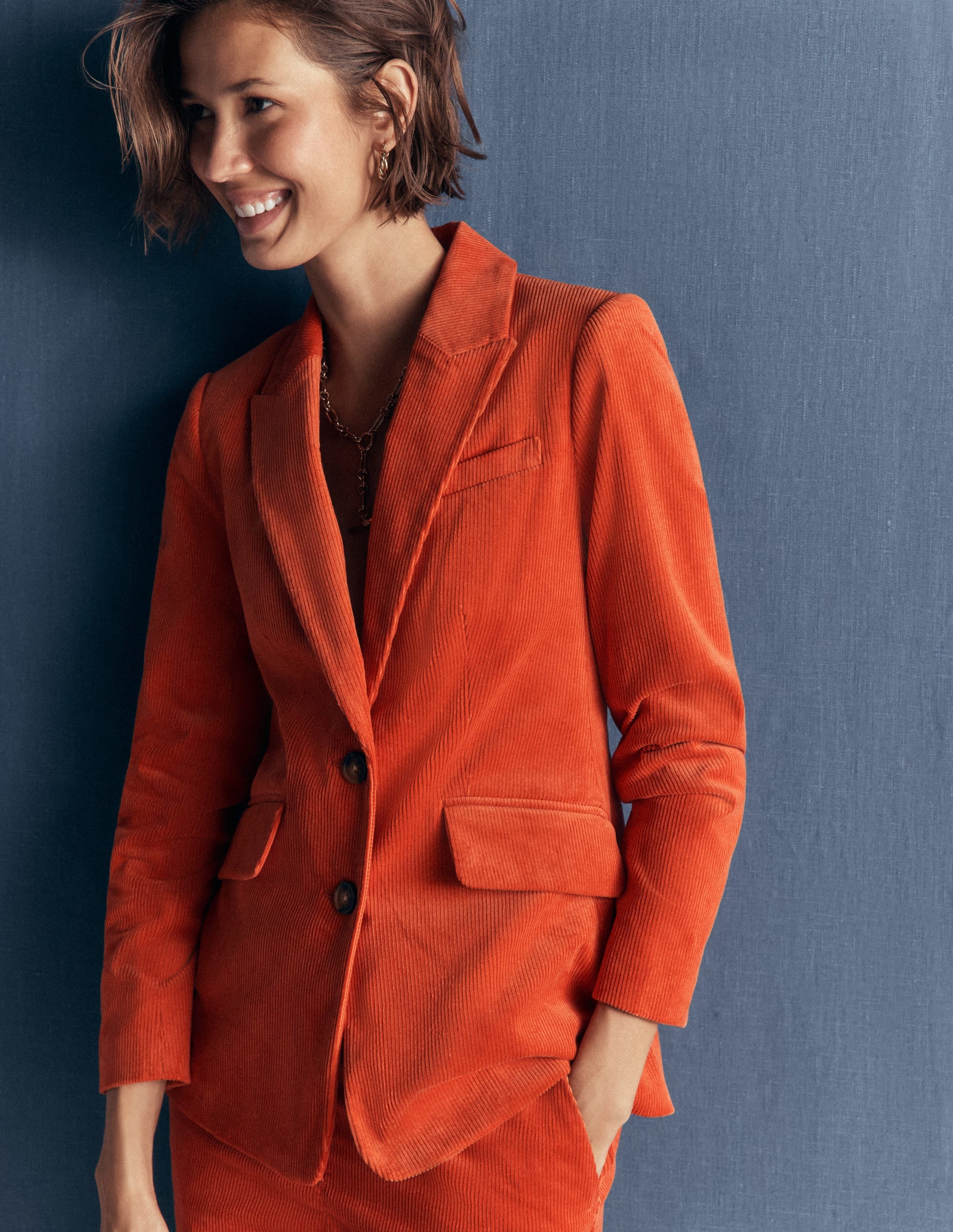 Stamford Cord Blazer-Spiced Ginger - Image 7