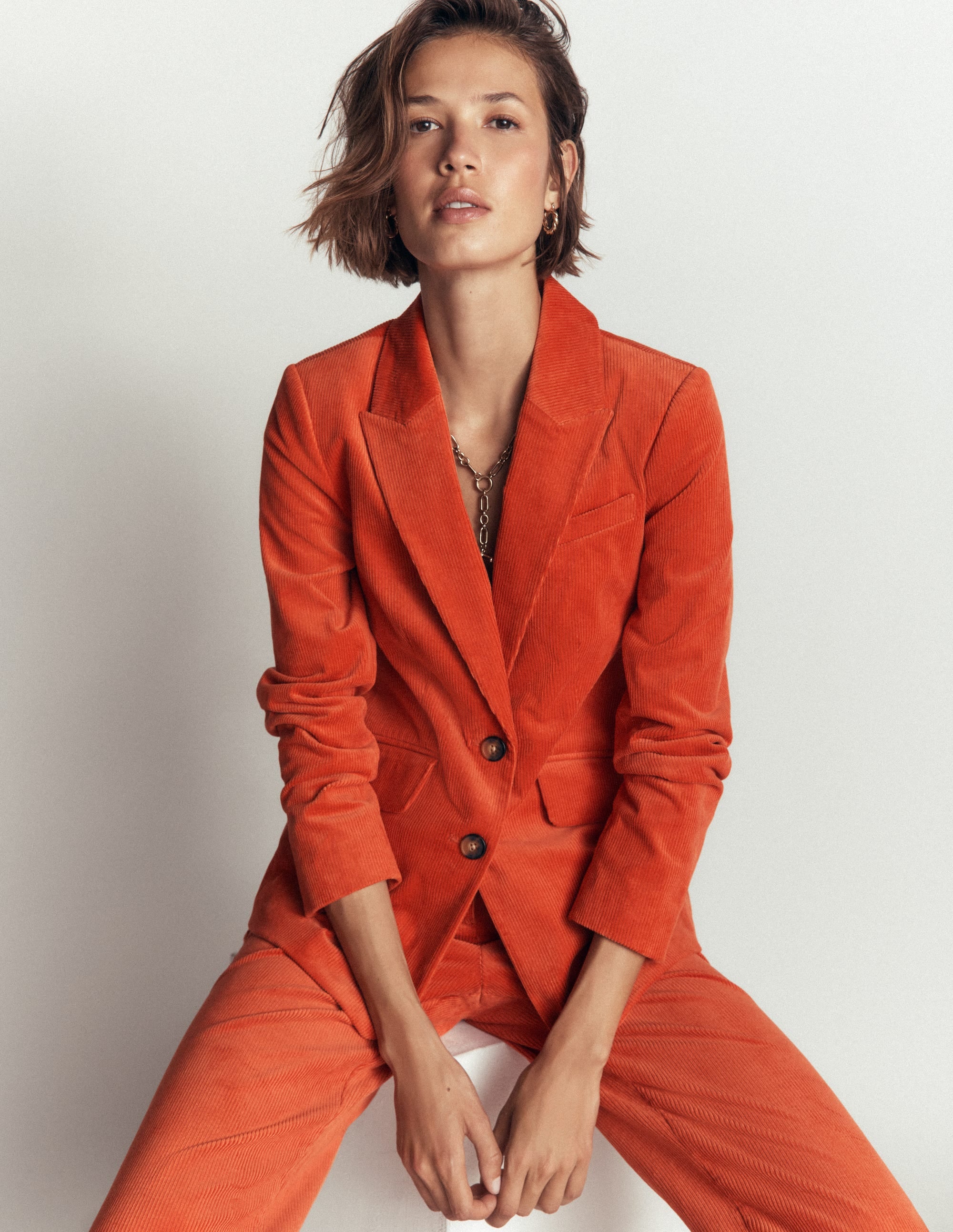 Stamford Cord Blazer-Spiced Ginger - Image 8