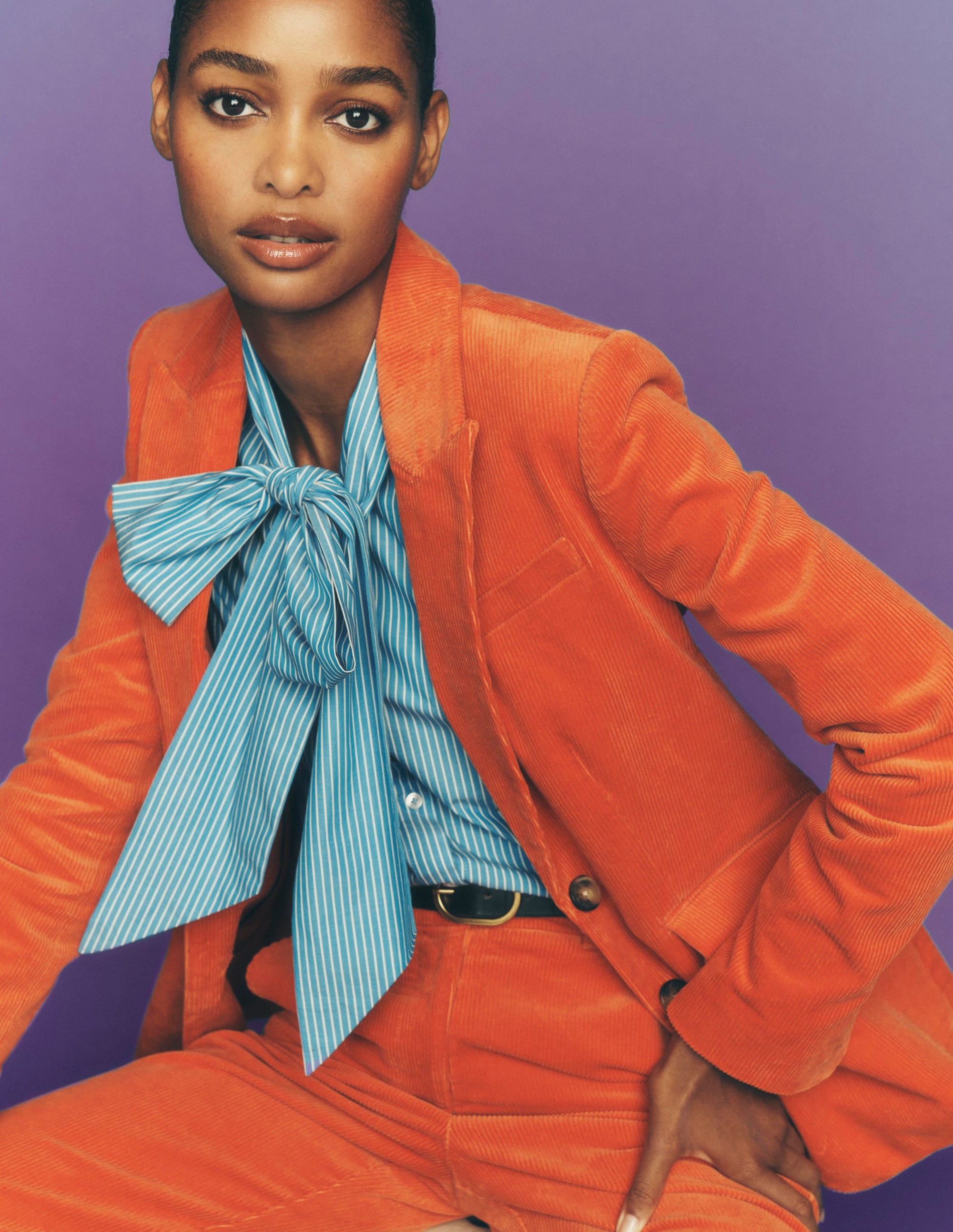 Stamford Cord Blazer-Spiced Ginger - Image 1