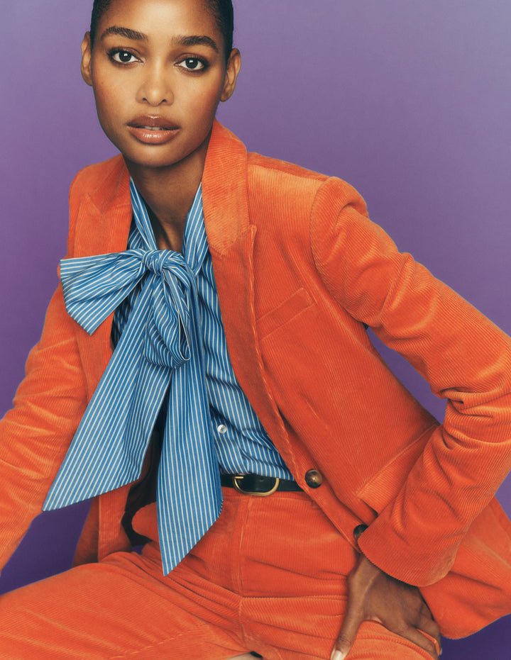 Stamford Cord Blazer-Spiced Ginger