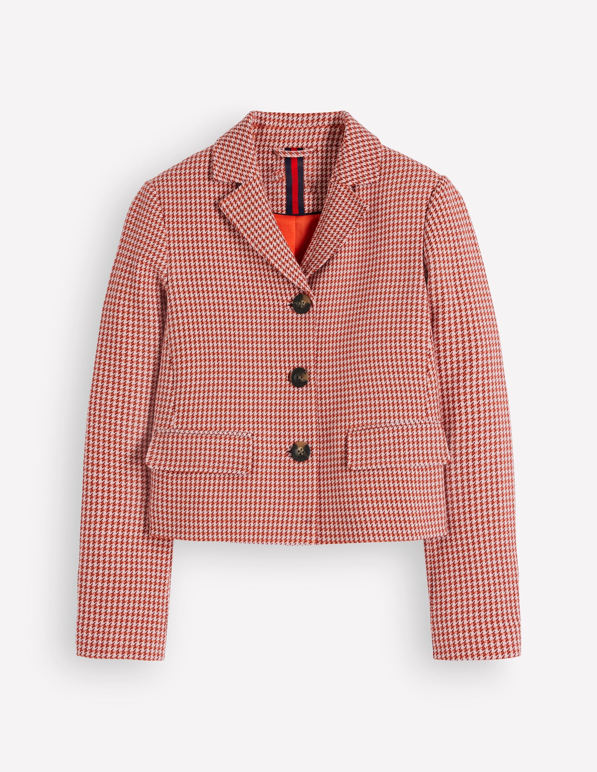 Dartmouth Cotton Blazer-Pink and Brown Puppytooth - Image 7