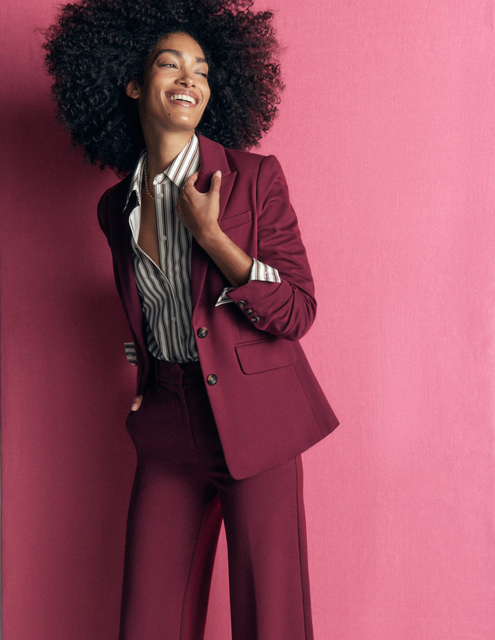 Stamford Ponte Blazer-Deep Wisteria