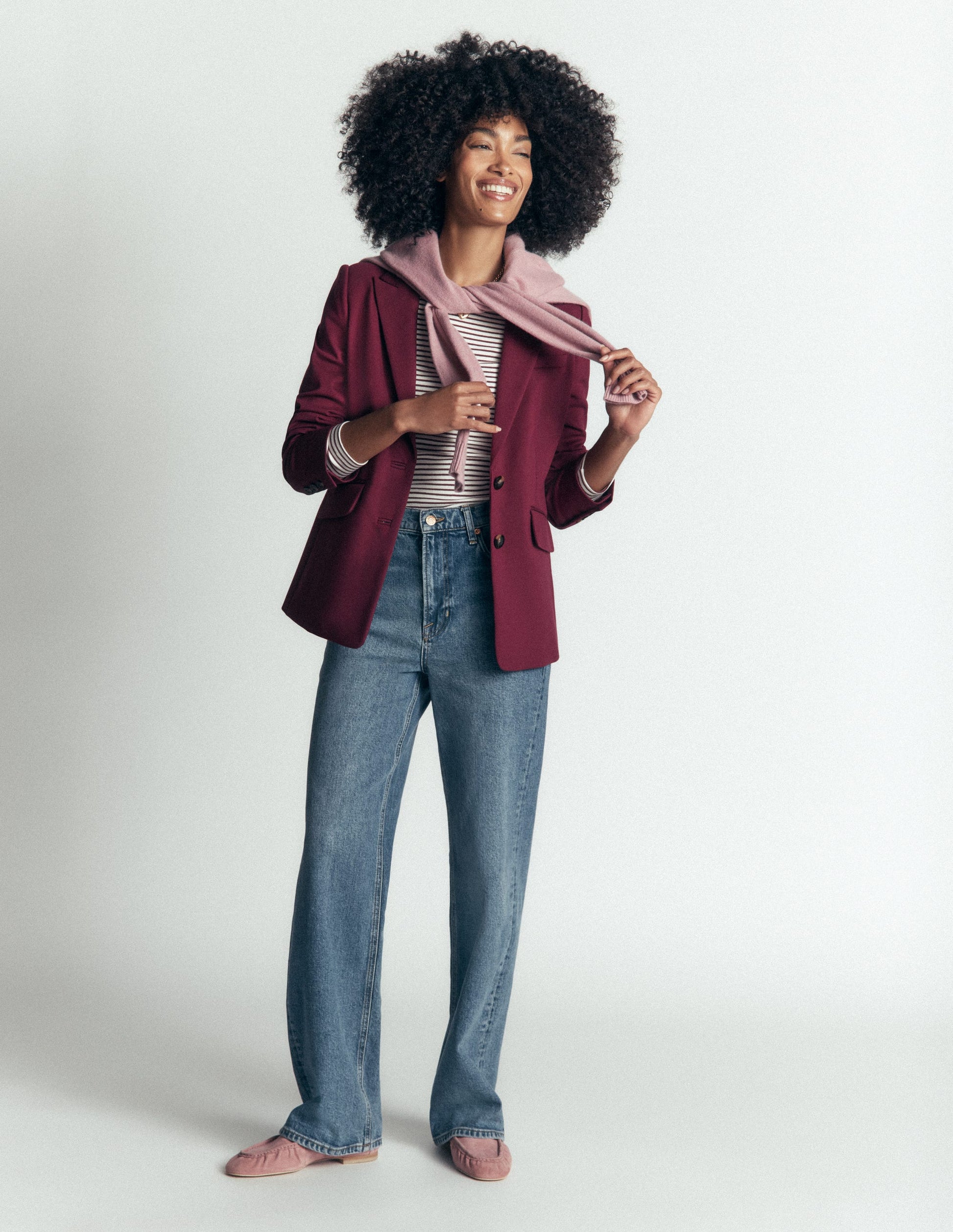 Stamford Ponte Blazer-Deep Wisteria-5