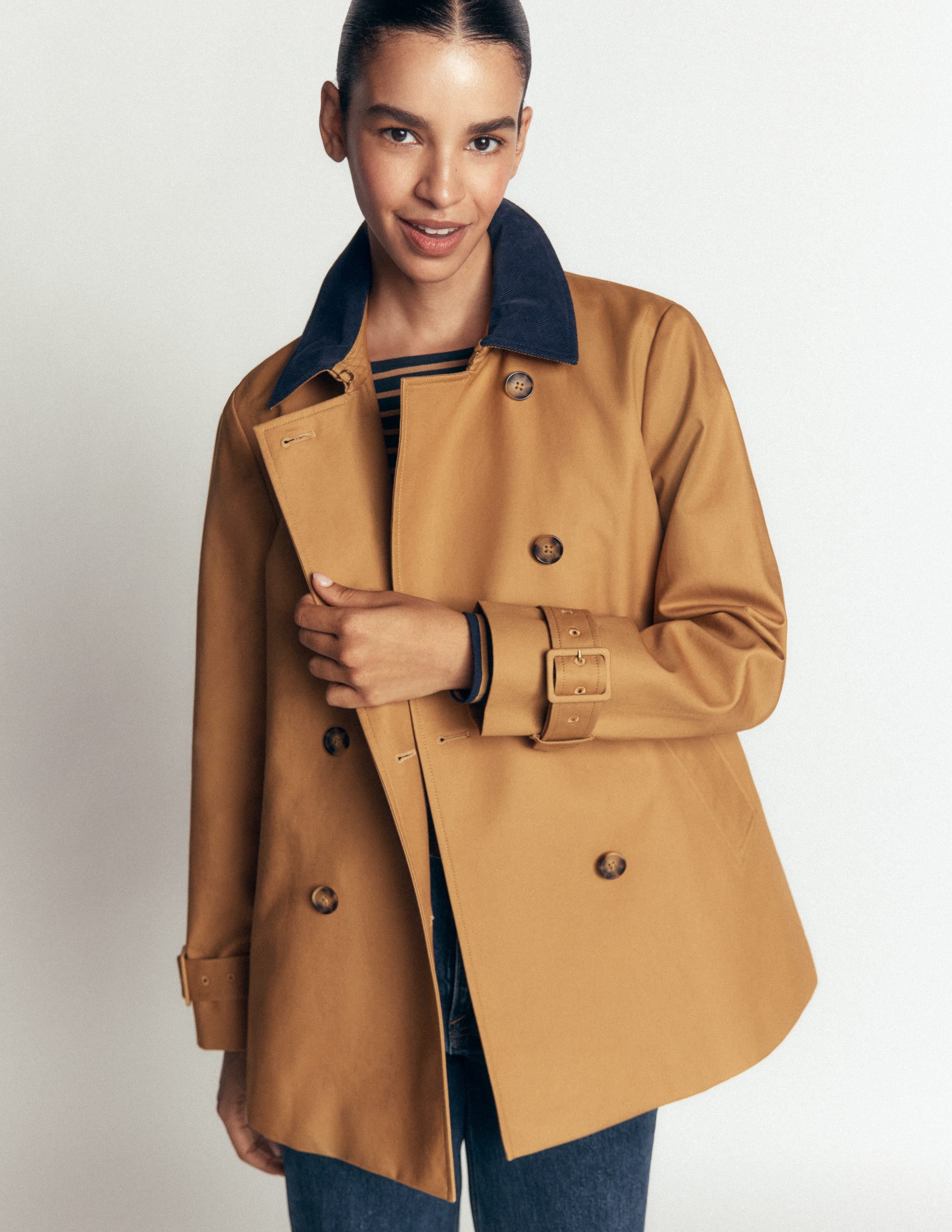 Swing Box Short Trench-Camel - Image 6