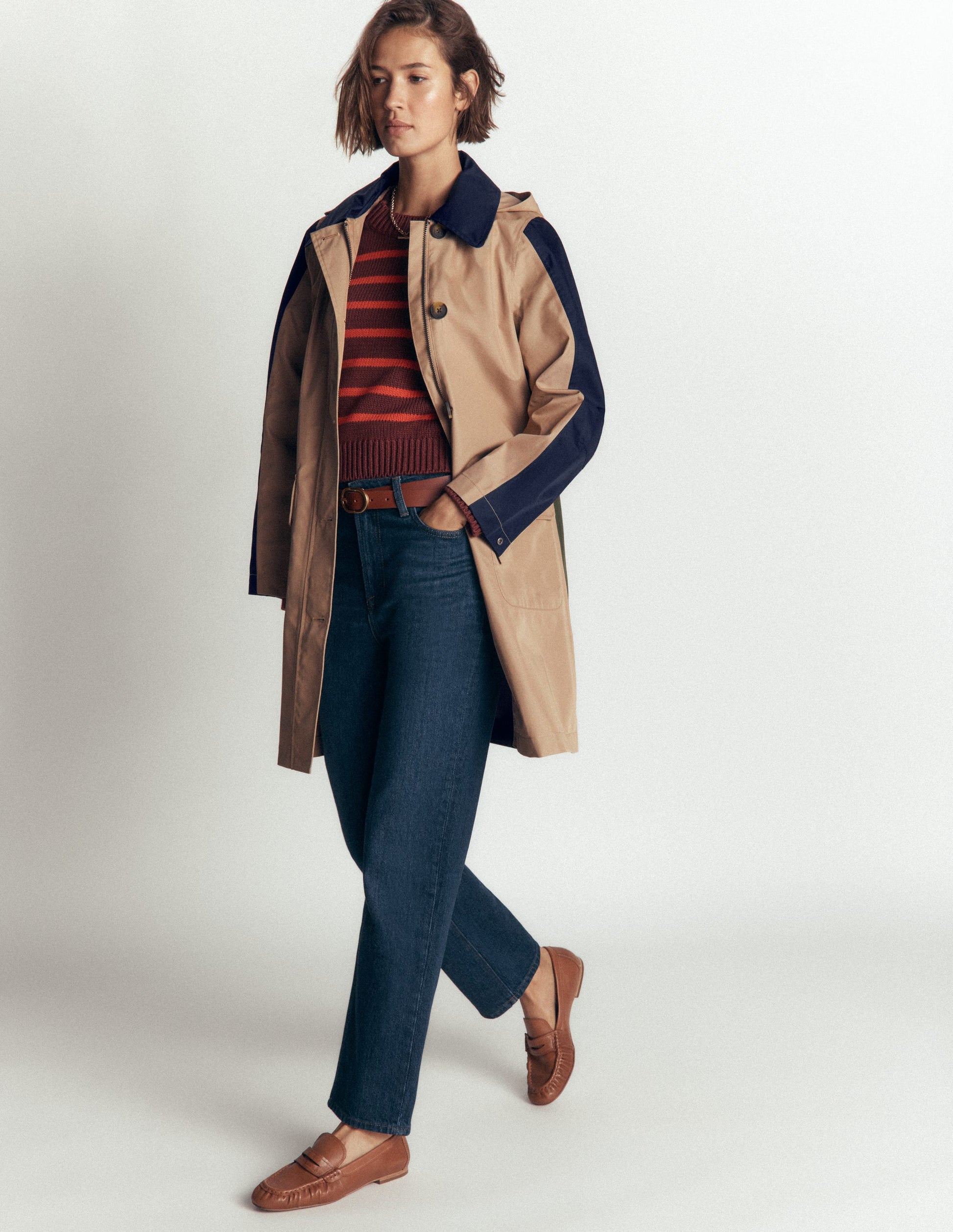 Colour block Raincoat-Amphora-3
