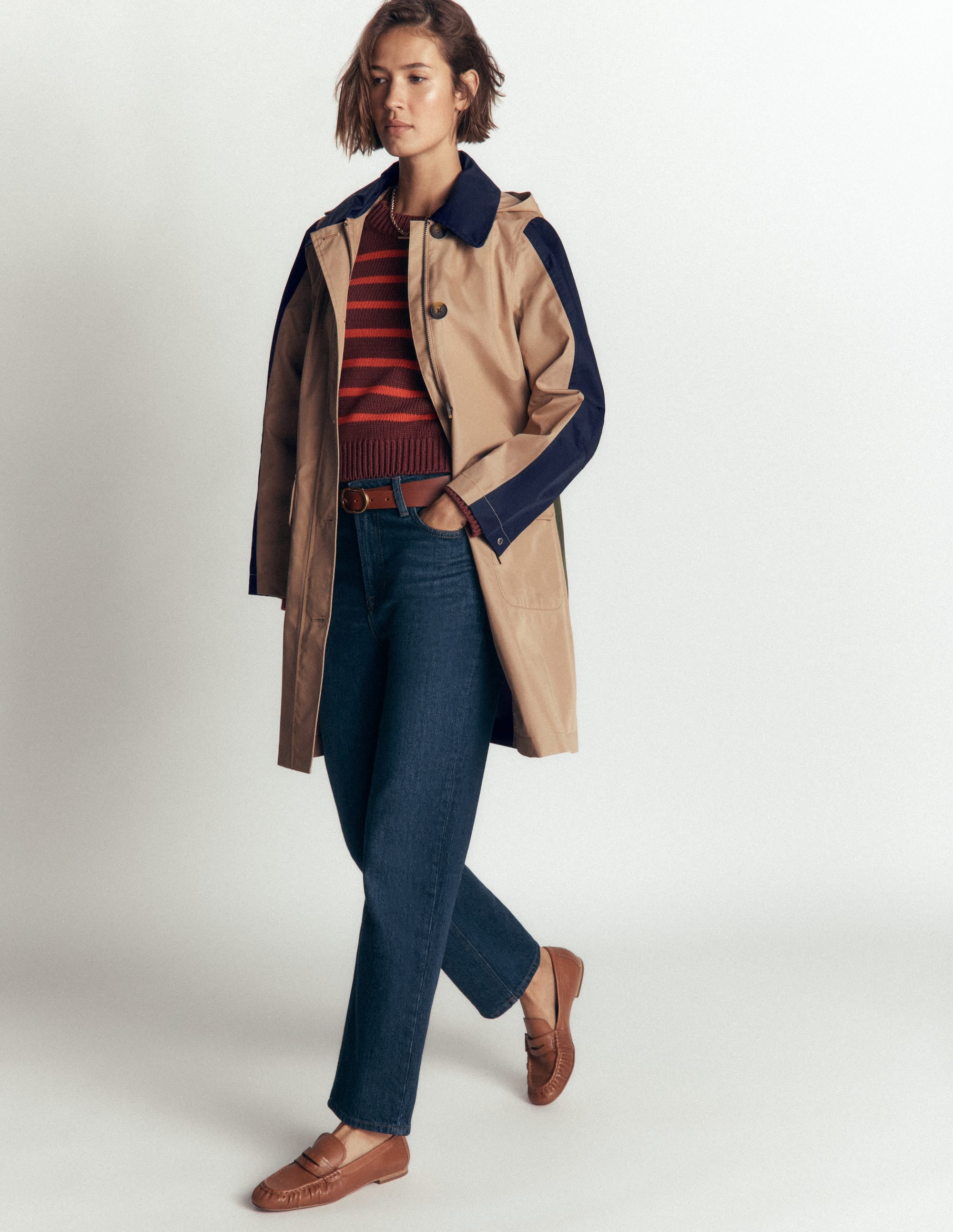 Colour block Raincoat-Amphora - Image 3