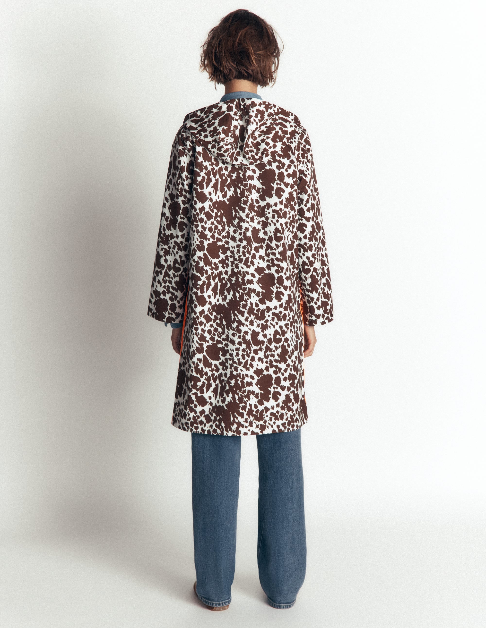 Longline Raincoat-Cow Fields - Image 3