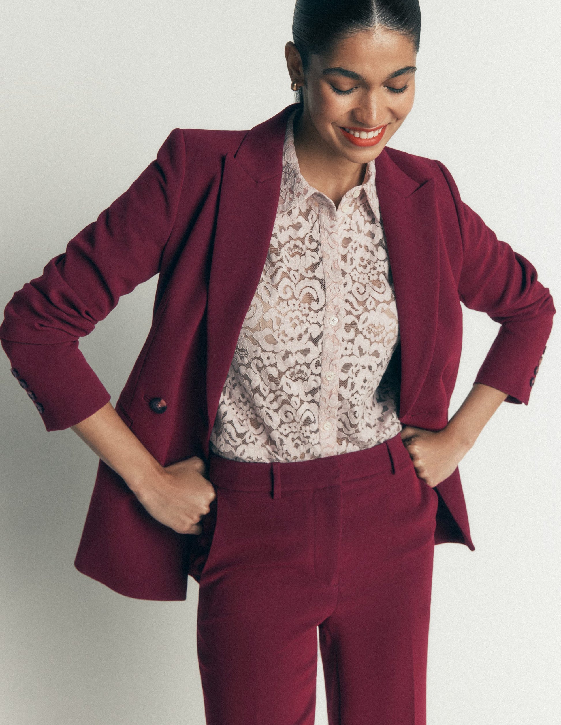 Keswick Double Breasted Blazer-Deep Wisteria-3
