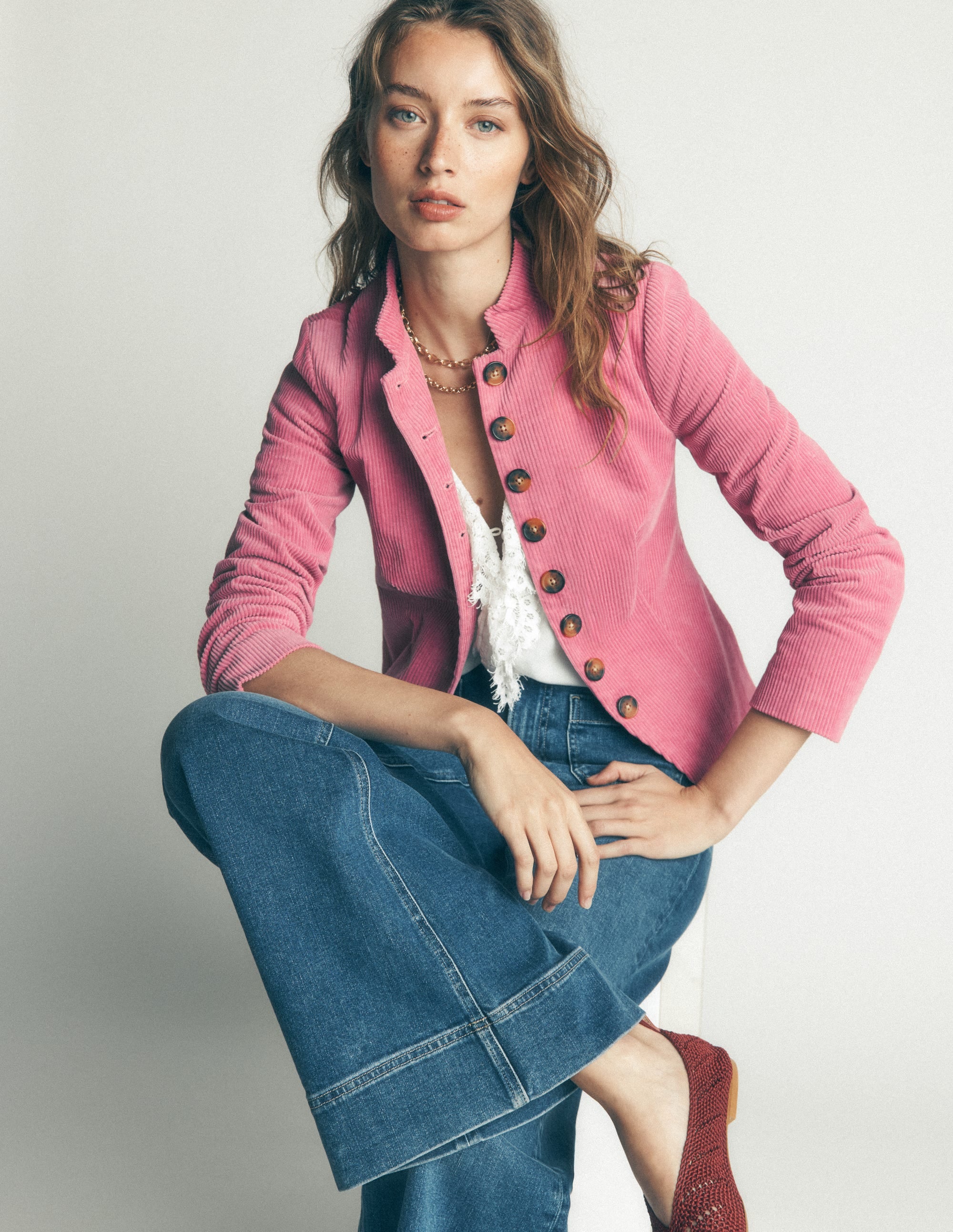 Hereford Military Cord Jacket-Pink Heather - Image 2