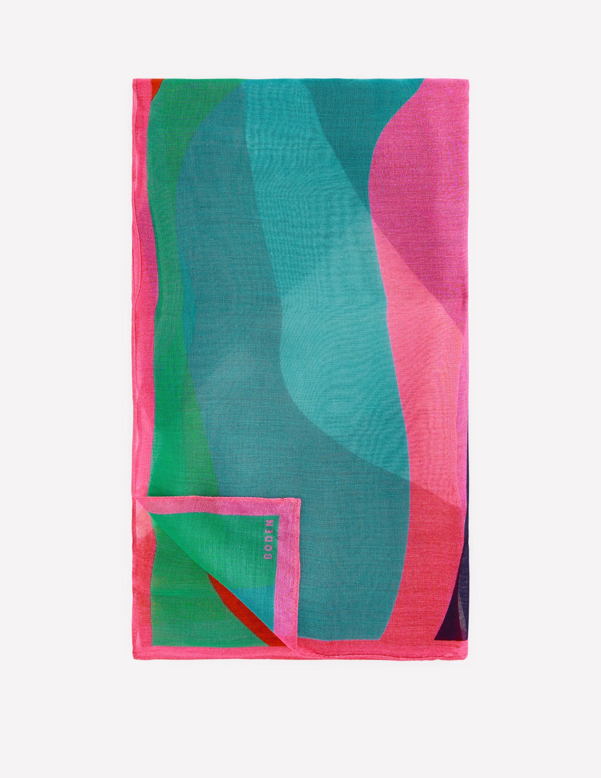 Printed Sarong Scarf-Multi, Rhythmic Wave - Image 6