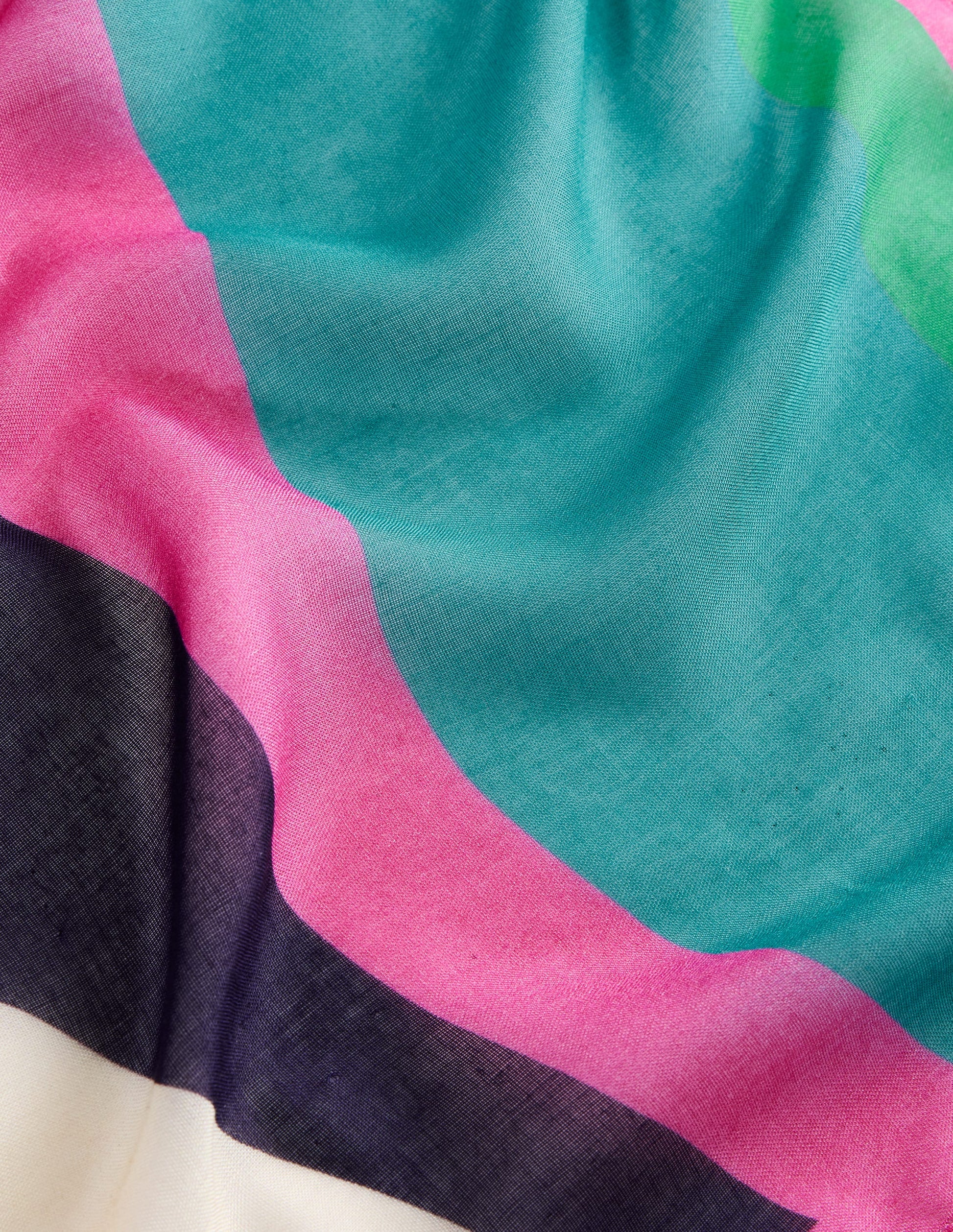 Printed Sarong Scarf-Multi, Rhythmic Wave-6