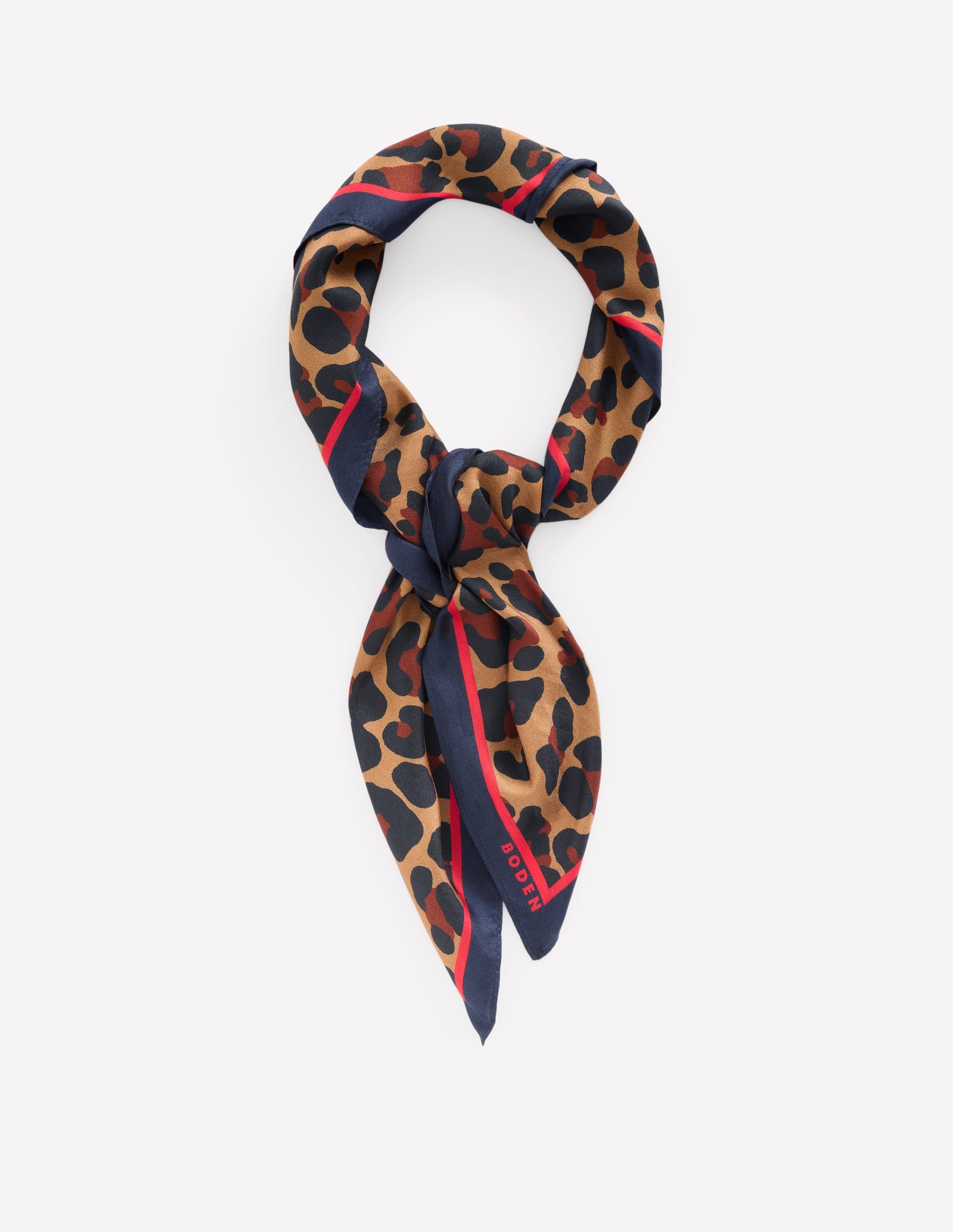 Elisabeth Silk Square Scarf-Multi, Cheetah Pop - Image 2