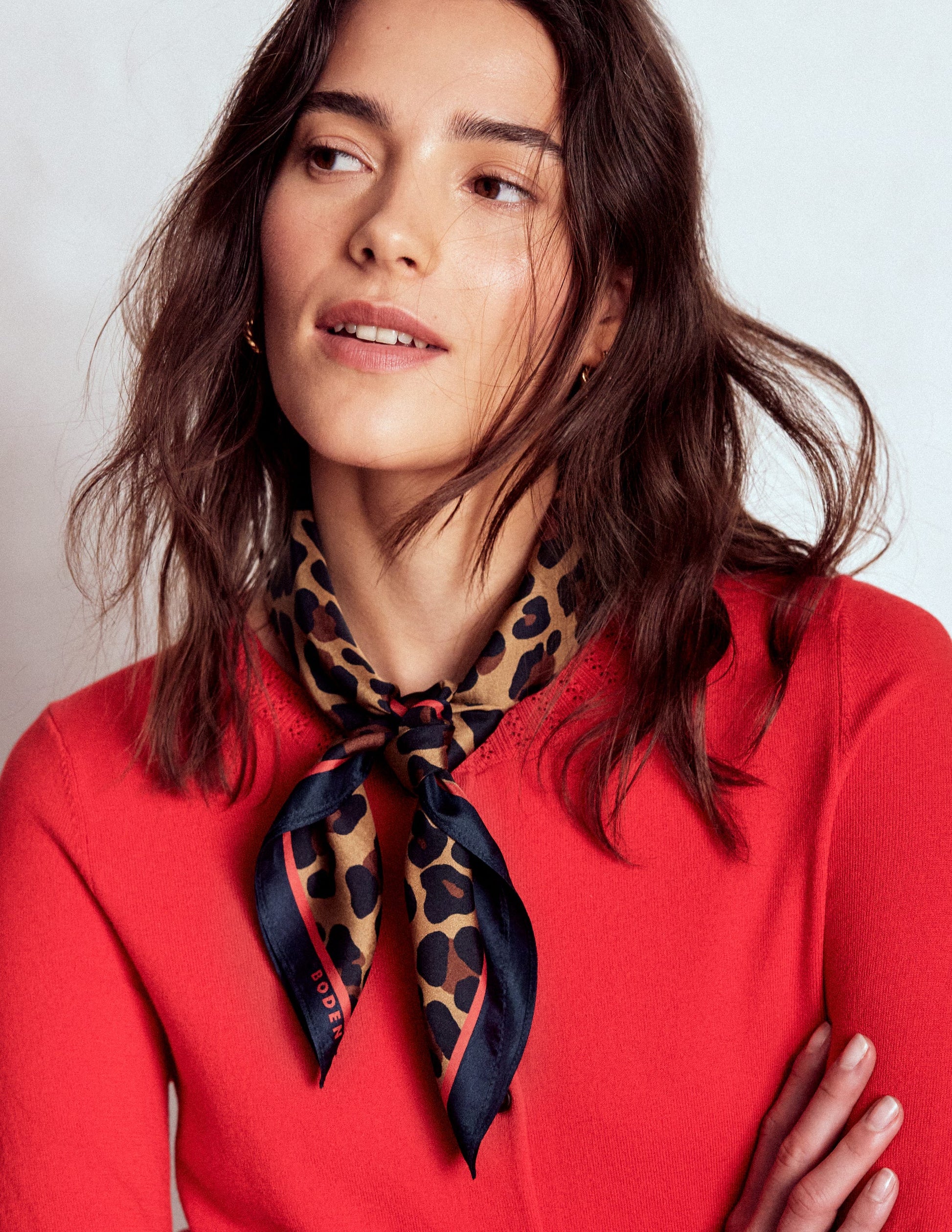 Elisabeth Silk Square Scarf-Multi, Cheetah Pop-1