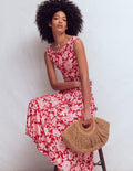 Tamsin Jersey Midi Dress-Spicy Red, Tigers Paradise