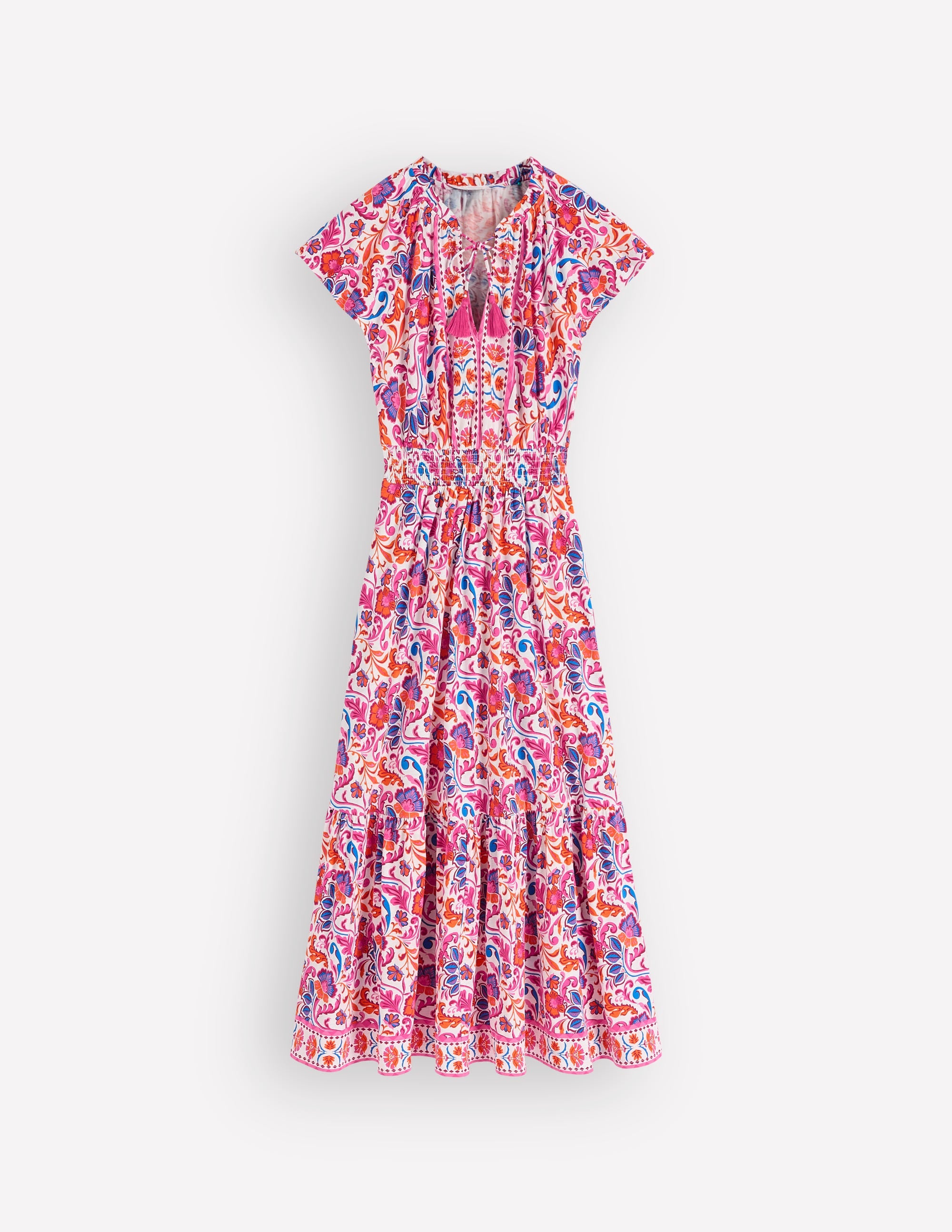 Tala Tiered Jersey Maxi Dress-Pink, Flourishing Meadow - Image 6