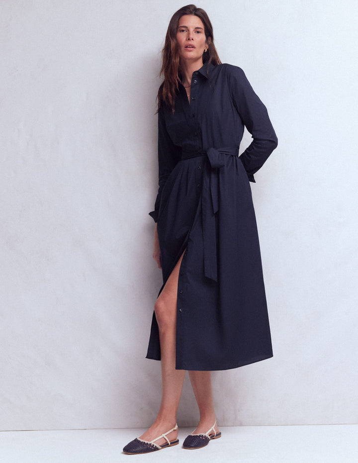 black linen button dress STILLWATER | The Linen Button Front Maxi Dress main image 1