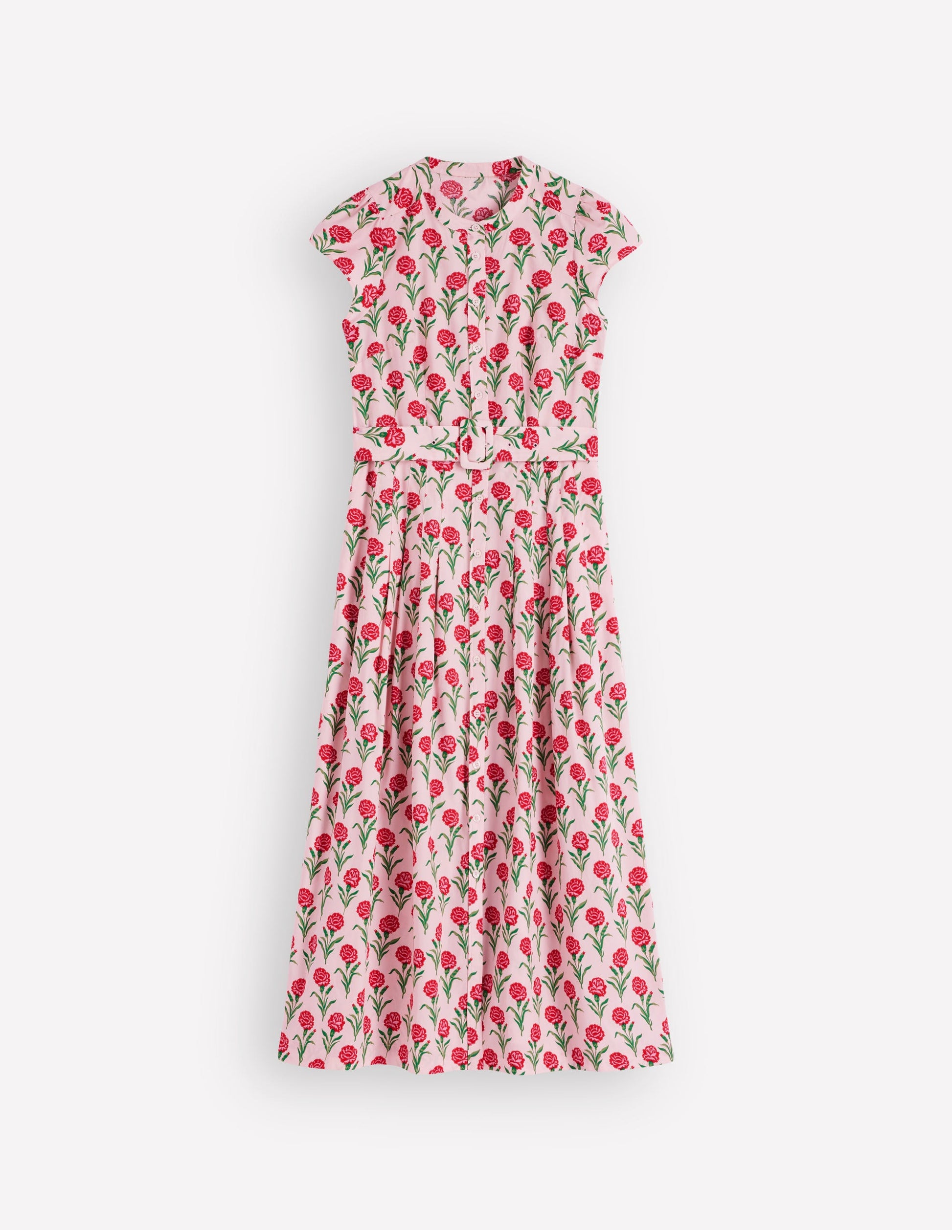 Arabella Cotton Maxi Dress-Pink Carnation Stem-8
