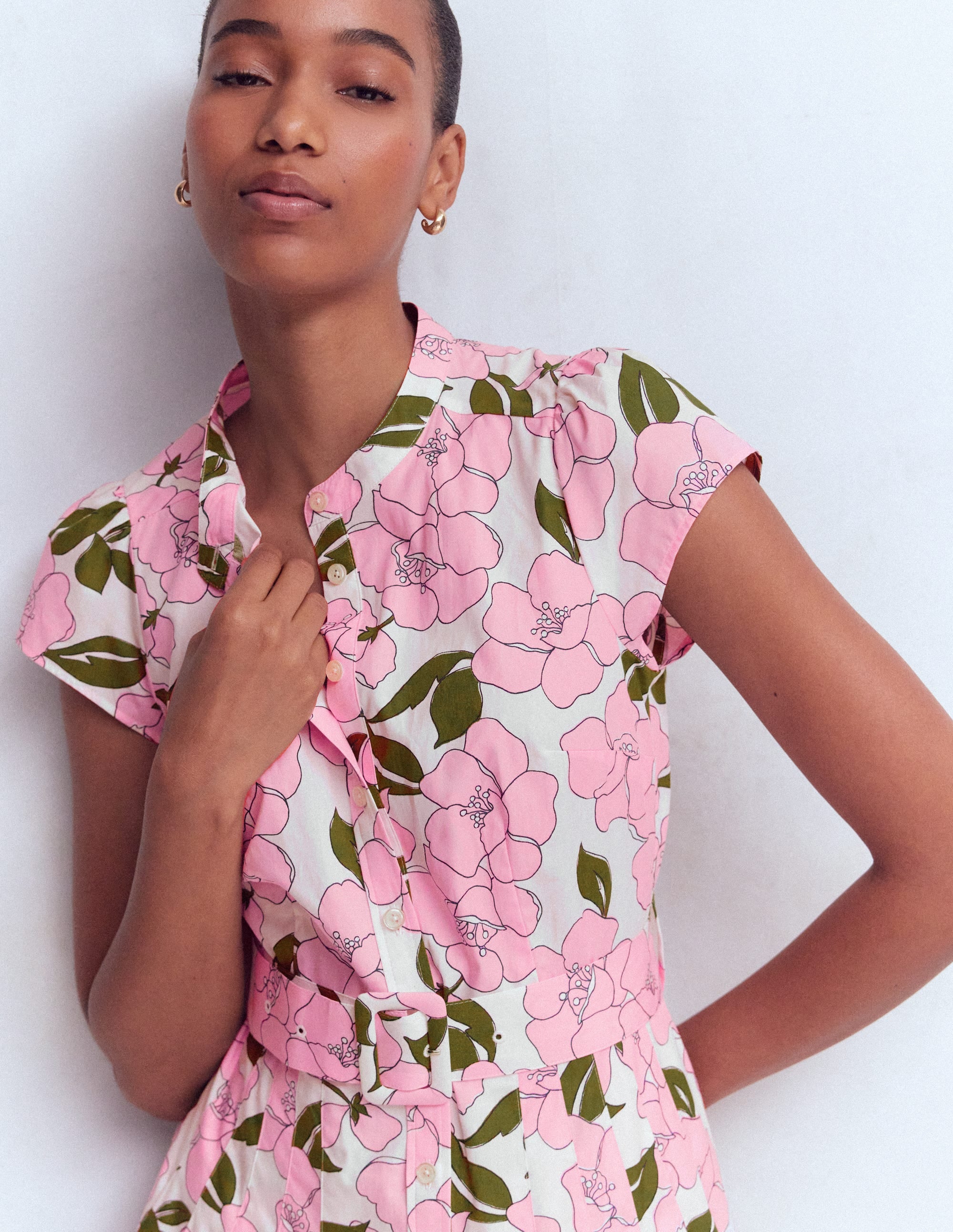 Arabella Cotton Maxi Dress - Pink Radiant Bloom | Boden Global