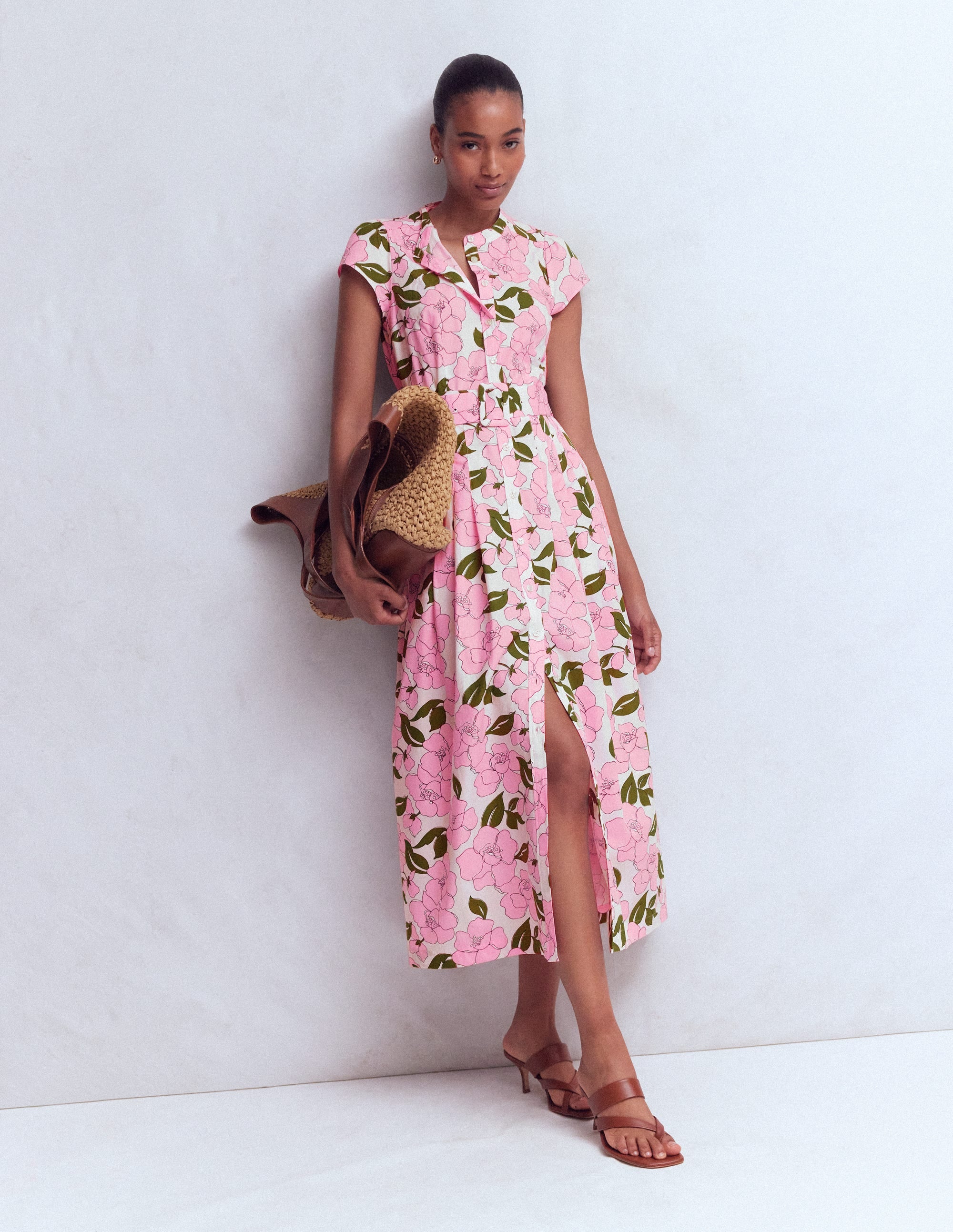 Arabella Cotton Maxi Dress - Pink Radiant Bloom | Boden Global