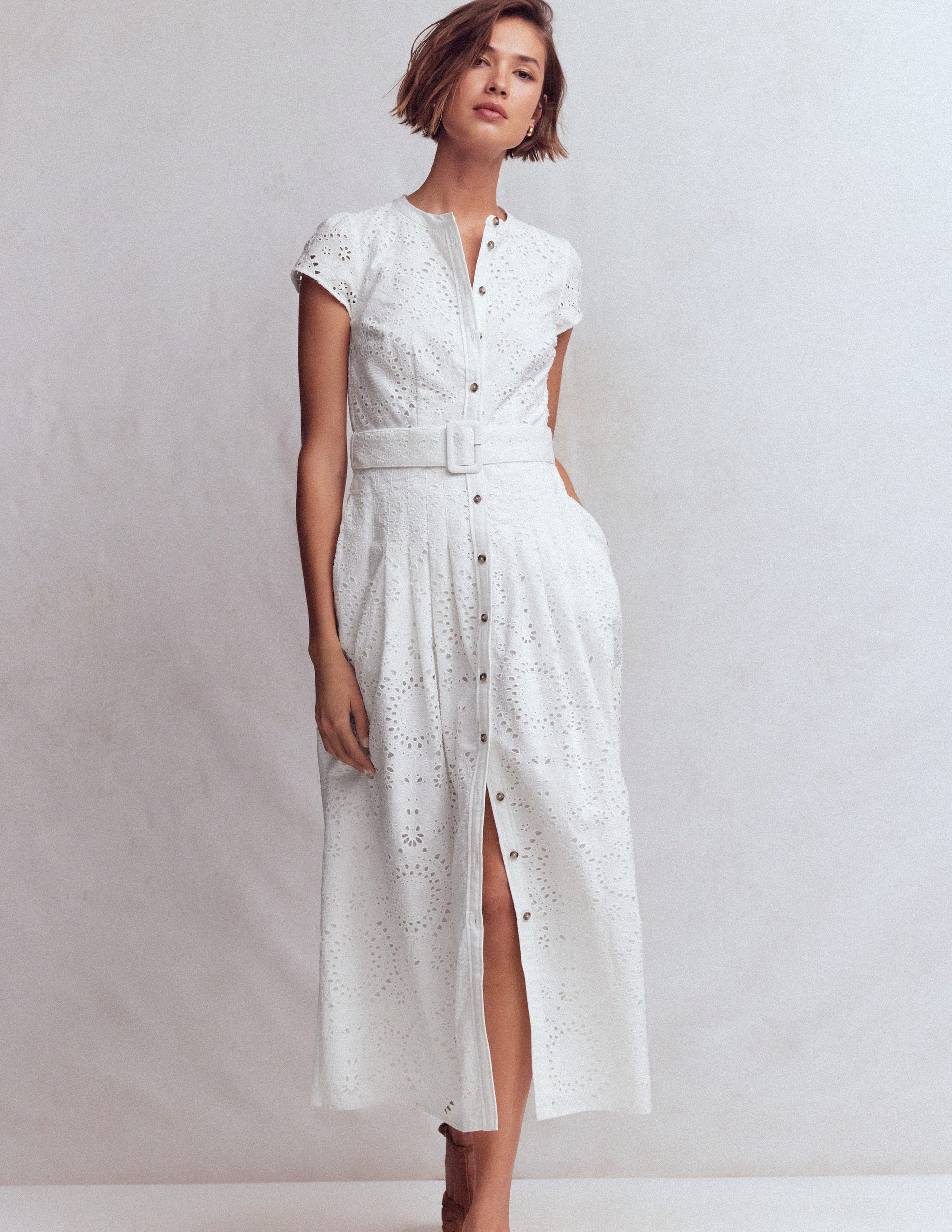 Arabella Cotton Maxi Dress-White Broderie-4