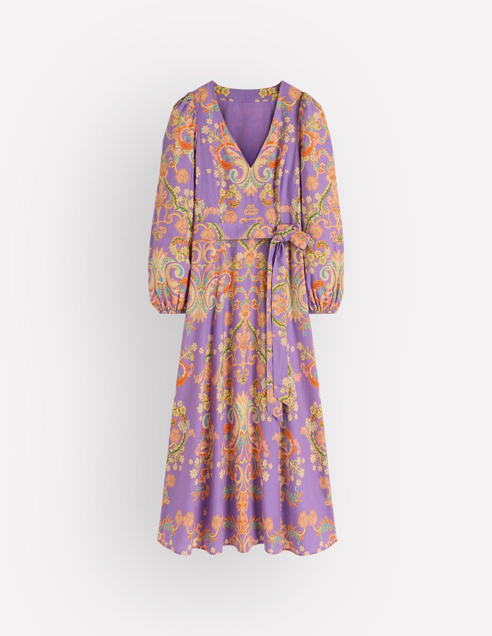 Florence Linen Blend Dress-Multi Enchanting Bouquet-6