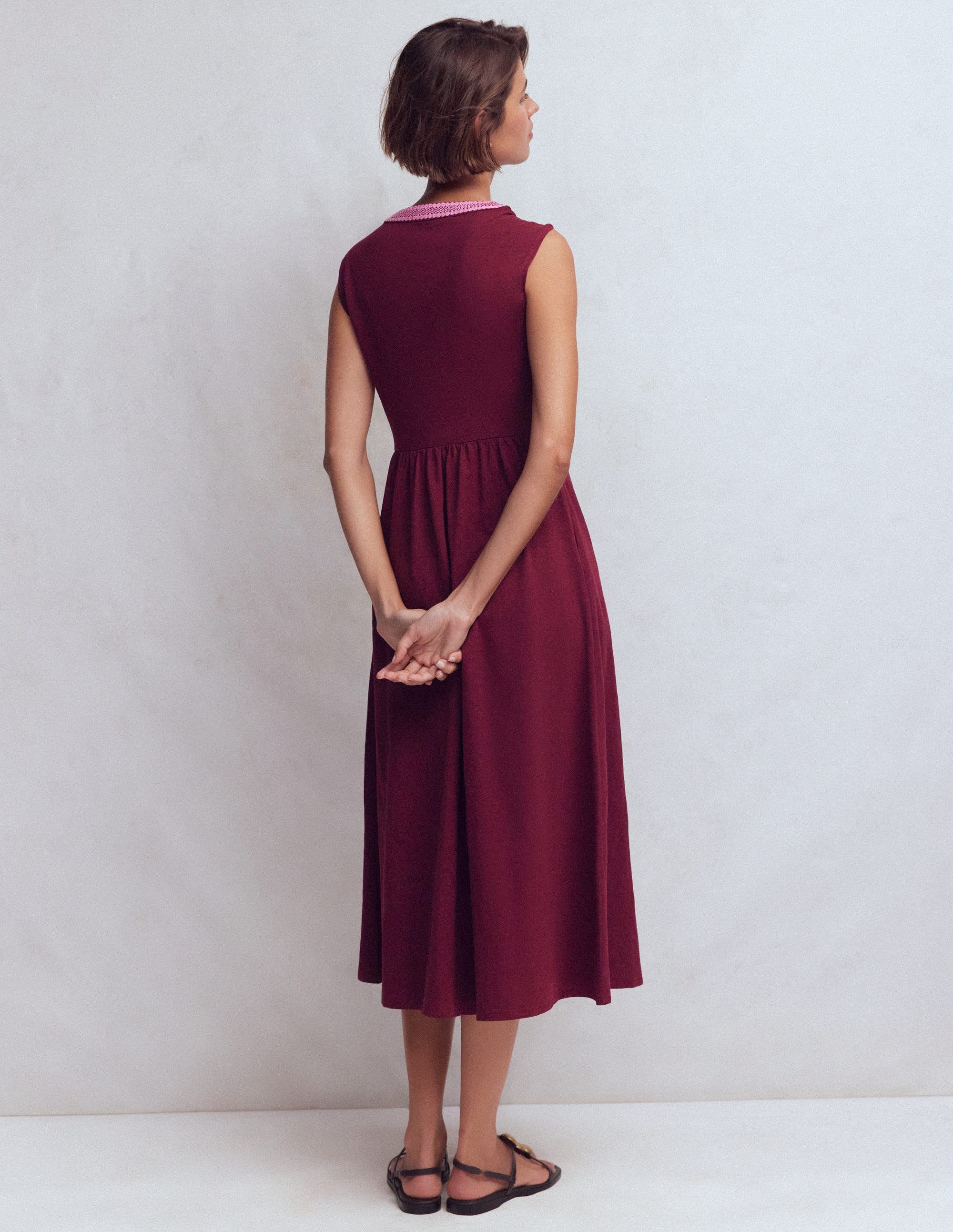 May Jersey Midi Dress-Deep Wisteria - Image 3