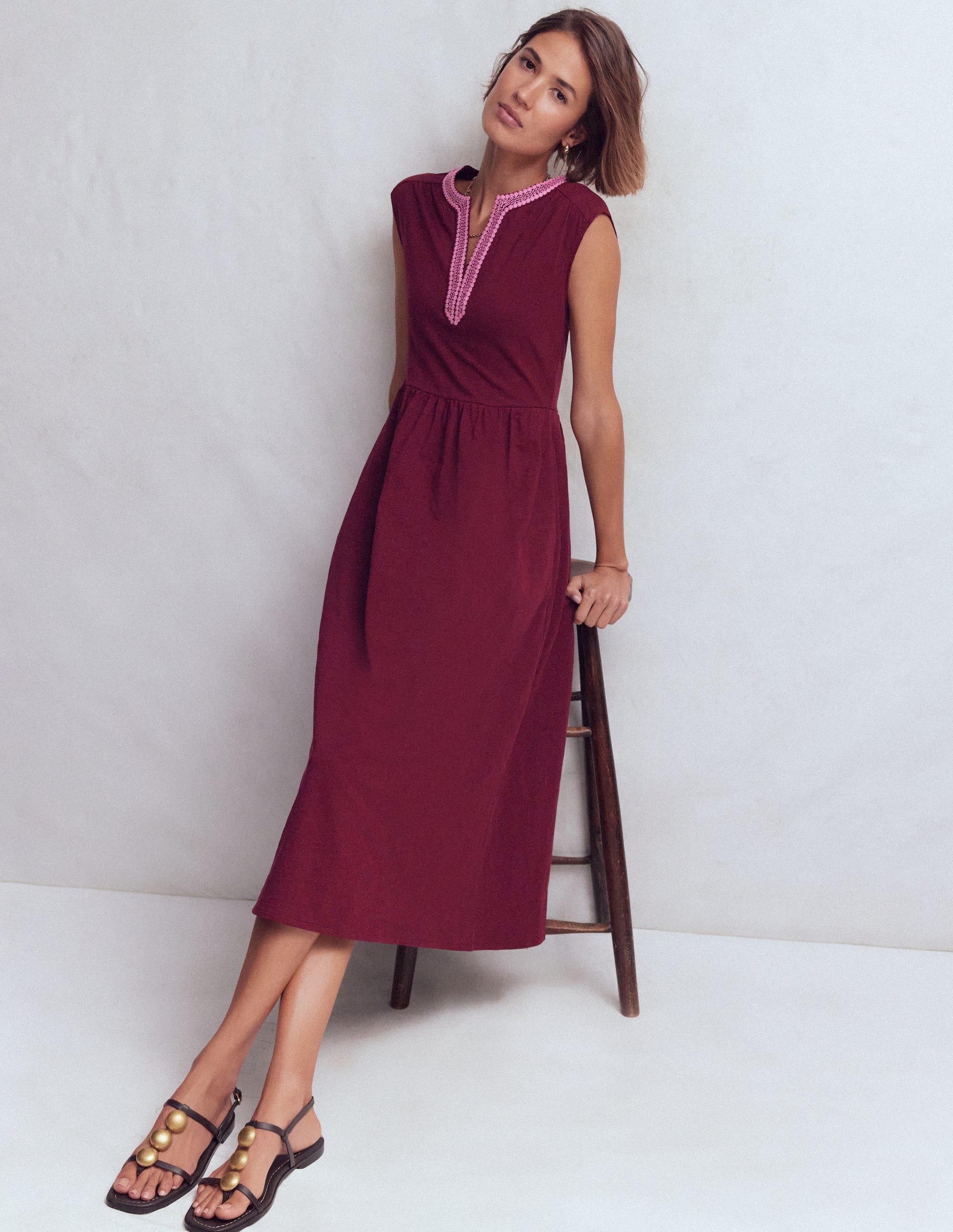 May Jersey Midi Dress-Deep Wisteria - Image 4