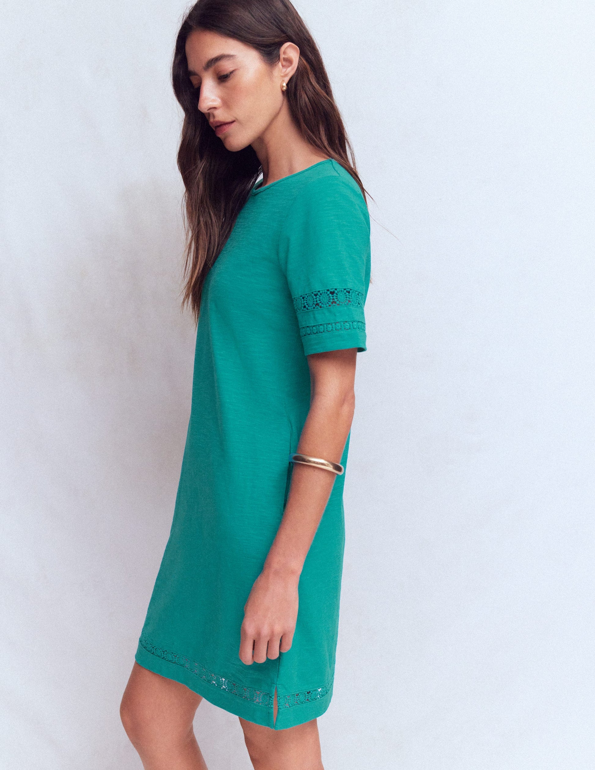 Hattie Jersey T-shirt Dress-Glaze Blue-2