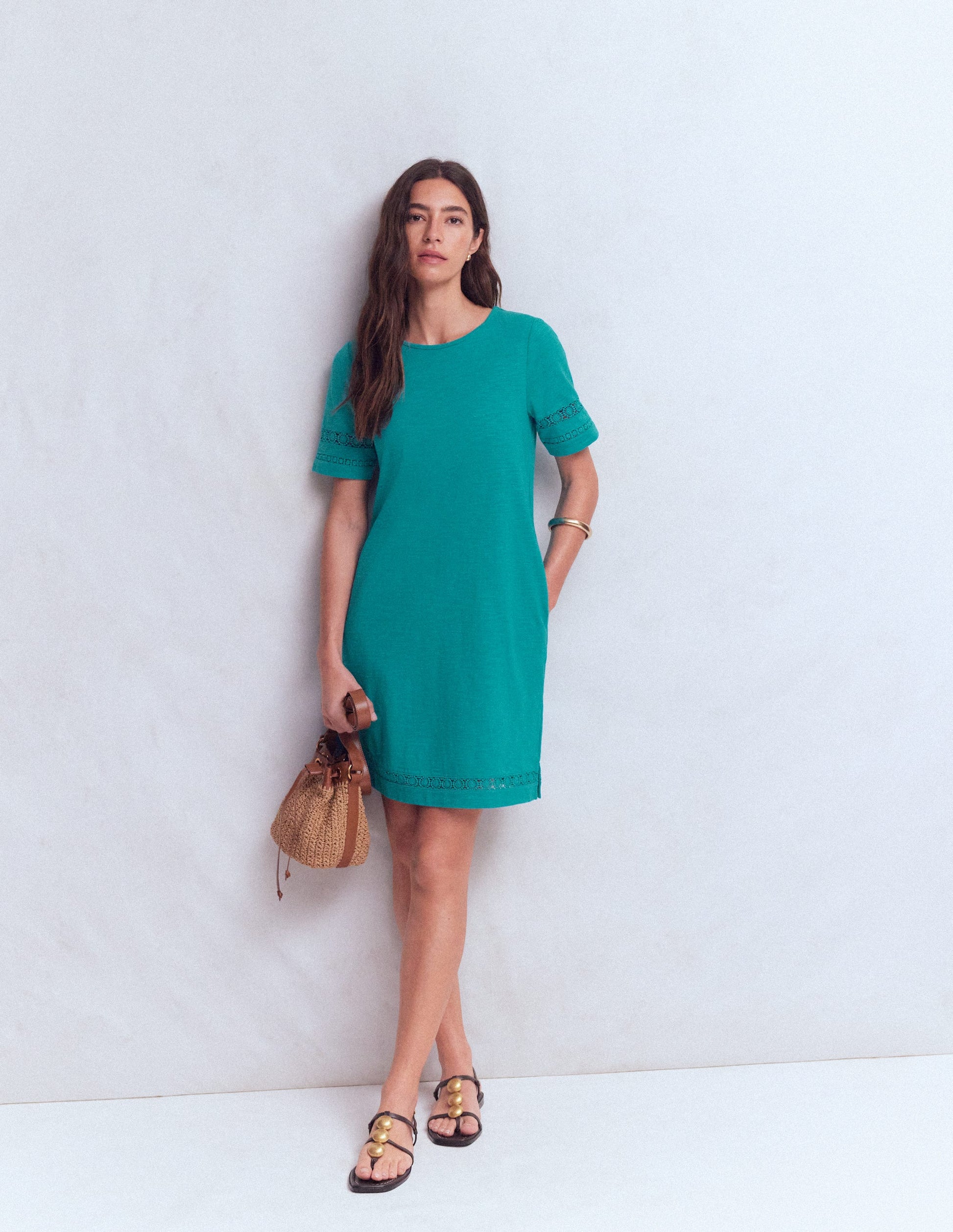Hattie Jersey T-shirt Dress-Glaze Blue-5